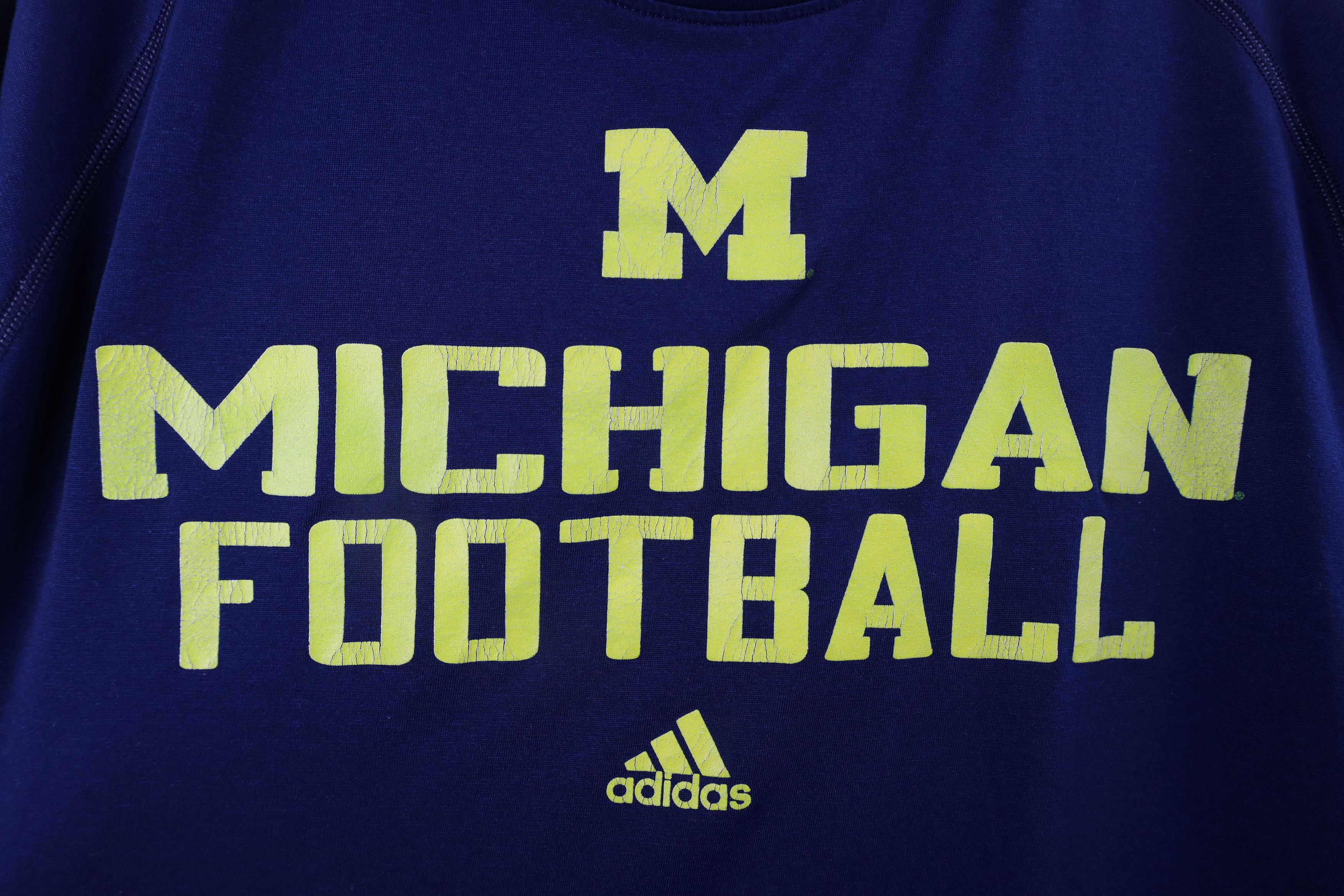Adidas × Vintage Adidas University of Michigan Football Long Sleeve T-Shirt Size US XXL / EU 58 / 5 - 4 Thumbnail