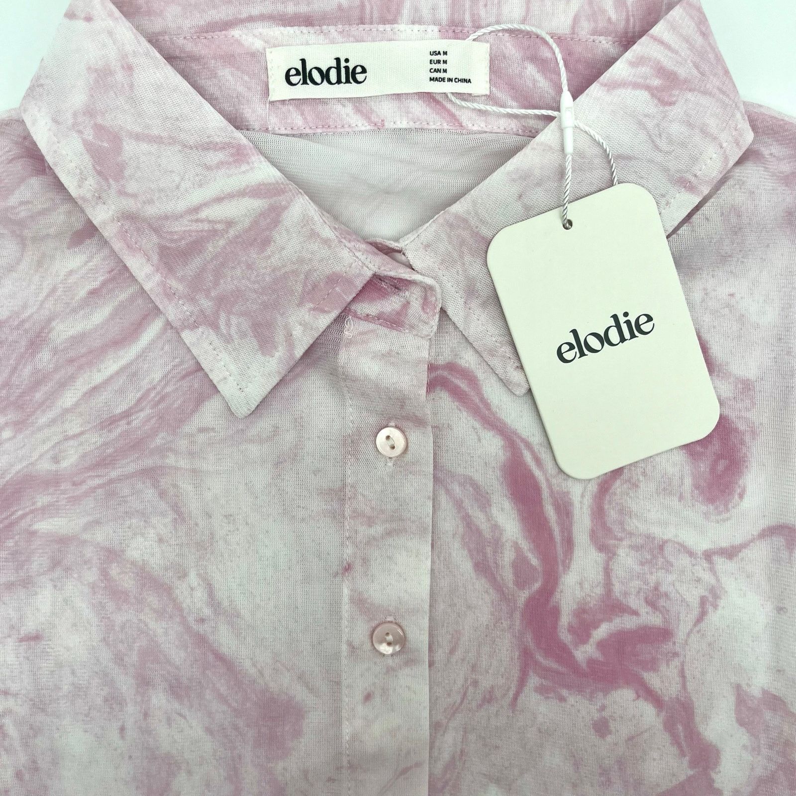 Unknown London ELODIE NWT Pink Mesh Crop Top, Size Medium Size M / US 6-8 / IT 42-44 - 4 Thumbnail