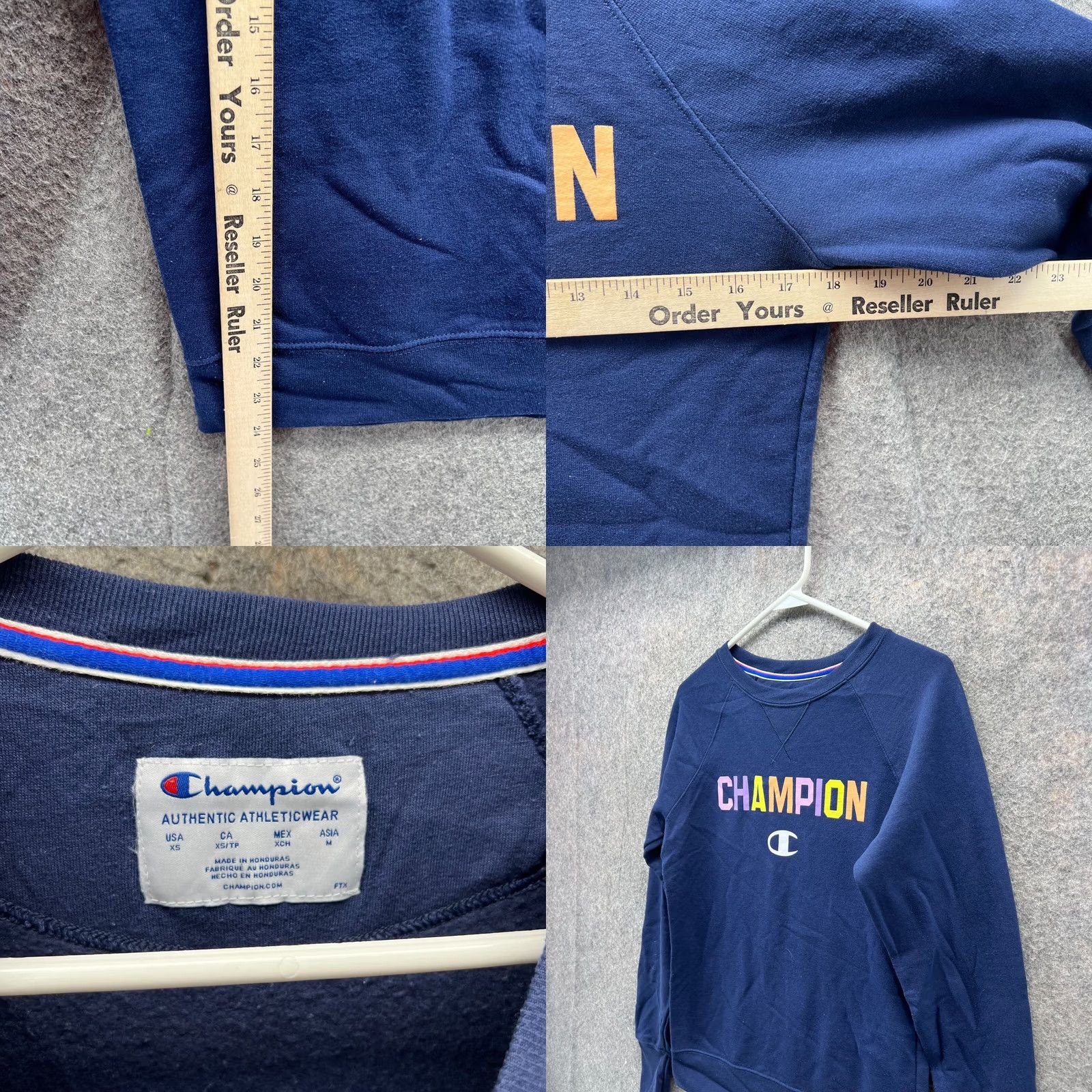 Champion VINTAGE Champion Sweater Womens XS Blue Sweatshirt Pullover Crewneck Logo All Seasons 90s Style Womens XS Size XS / US 0-2 / IT 36-38 - 8 Thumbnail