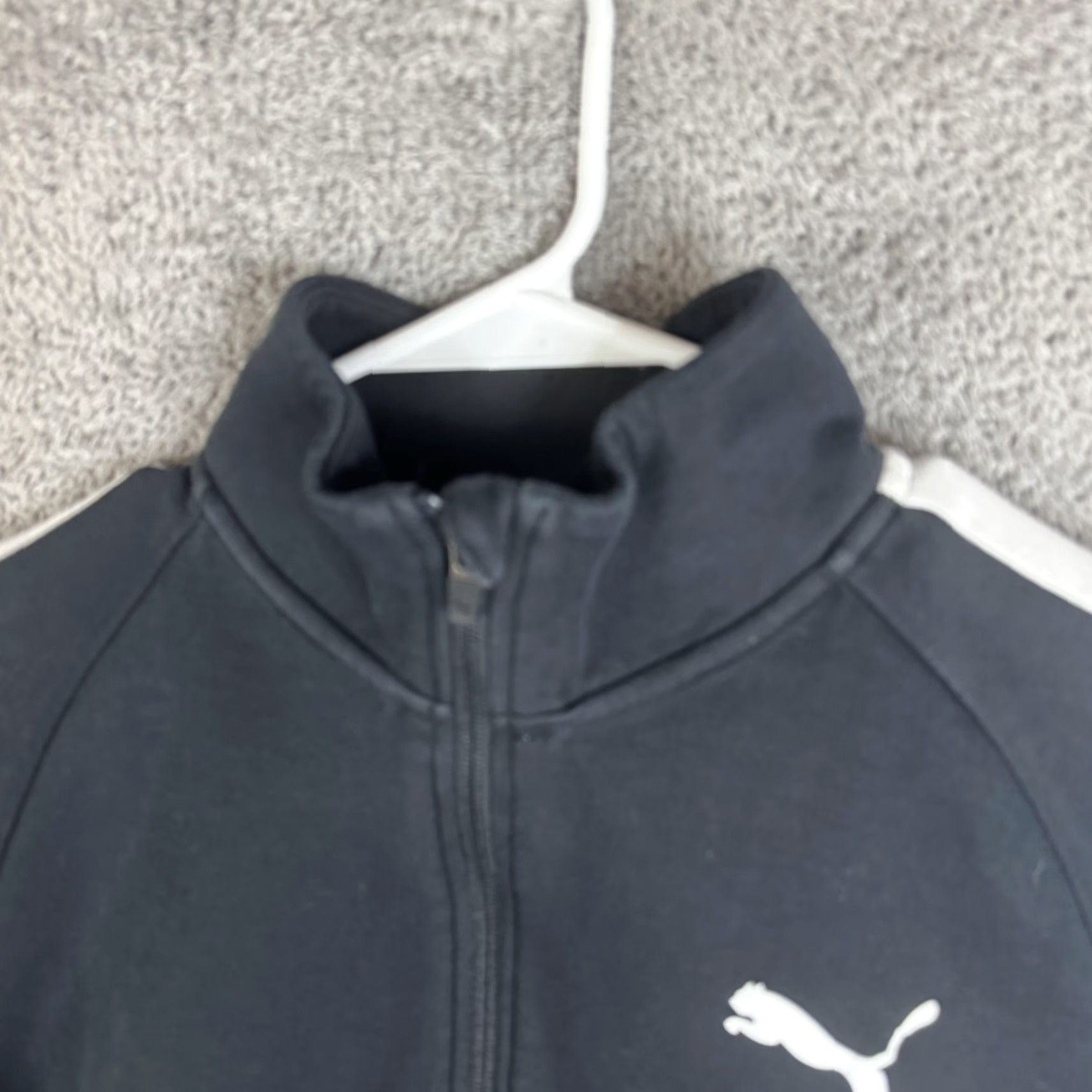 Puma PUMA Track Jacket Mens M Black White Colorblock Full Zip Logo 854581-01 Size US M / EU 48-50 / 2 - 6 Thumbnail