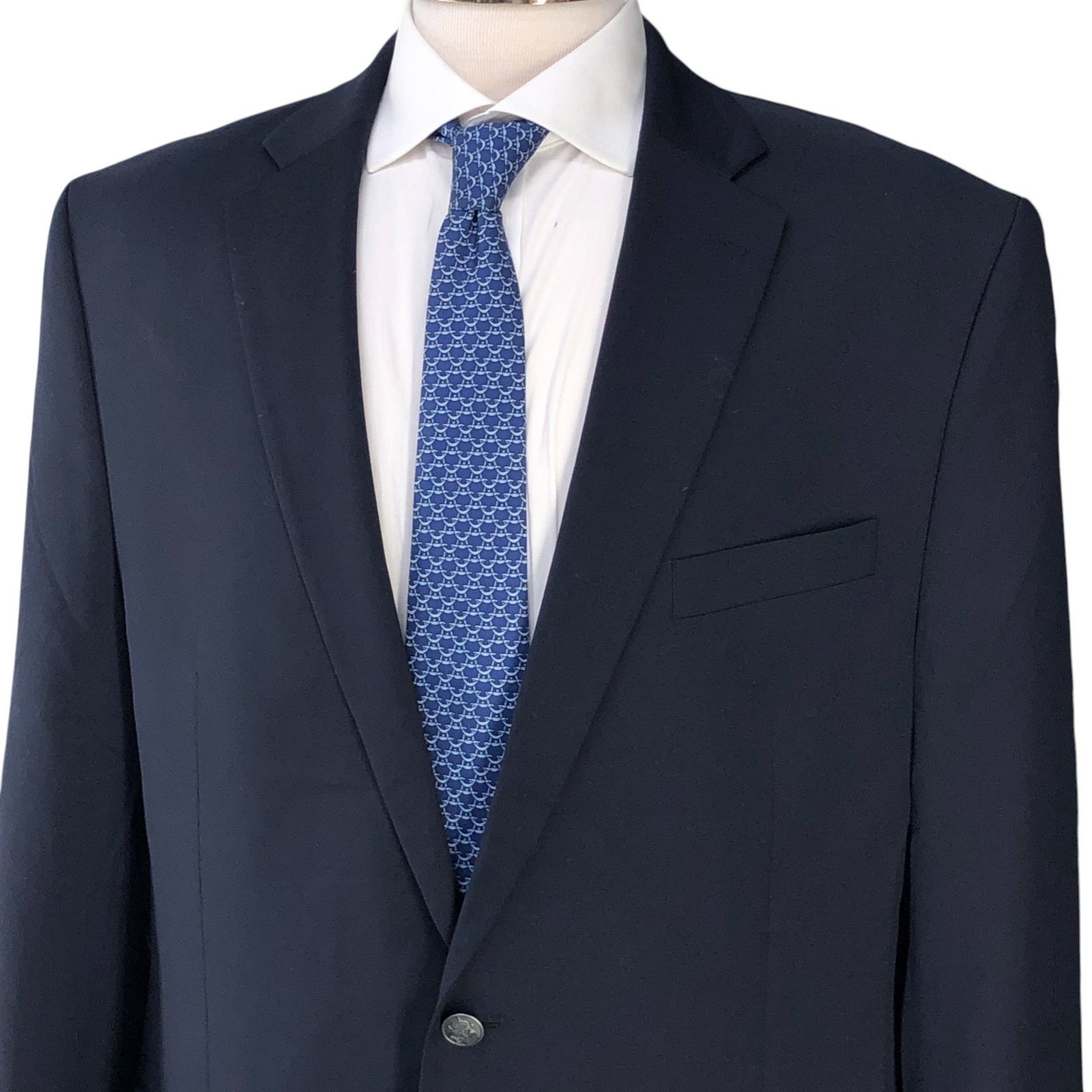 Michael Kors Michael Kors Size 46L Blazer Classic Navy Gold Metal Button Size 46L - 2 Thumbnail