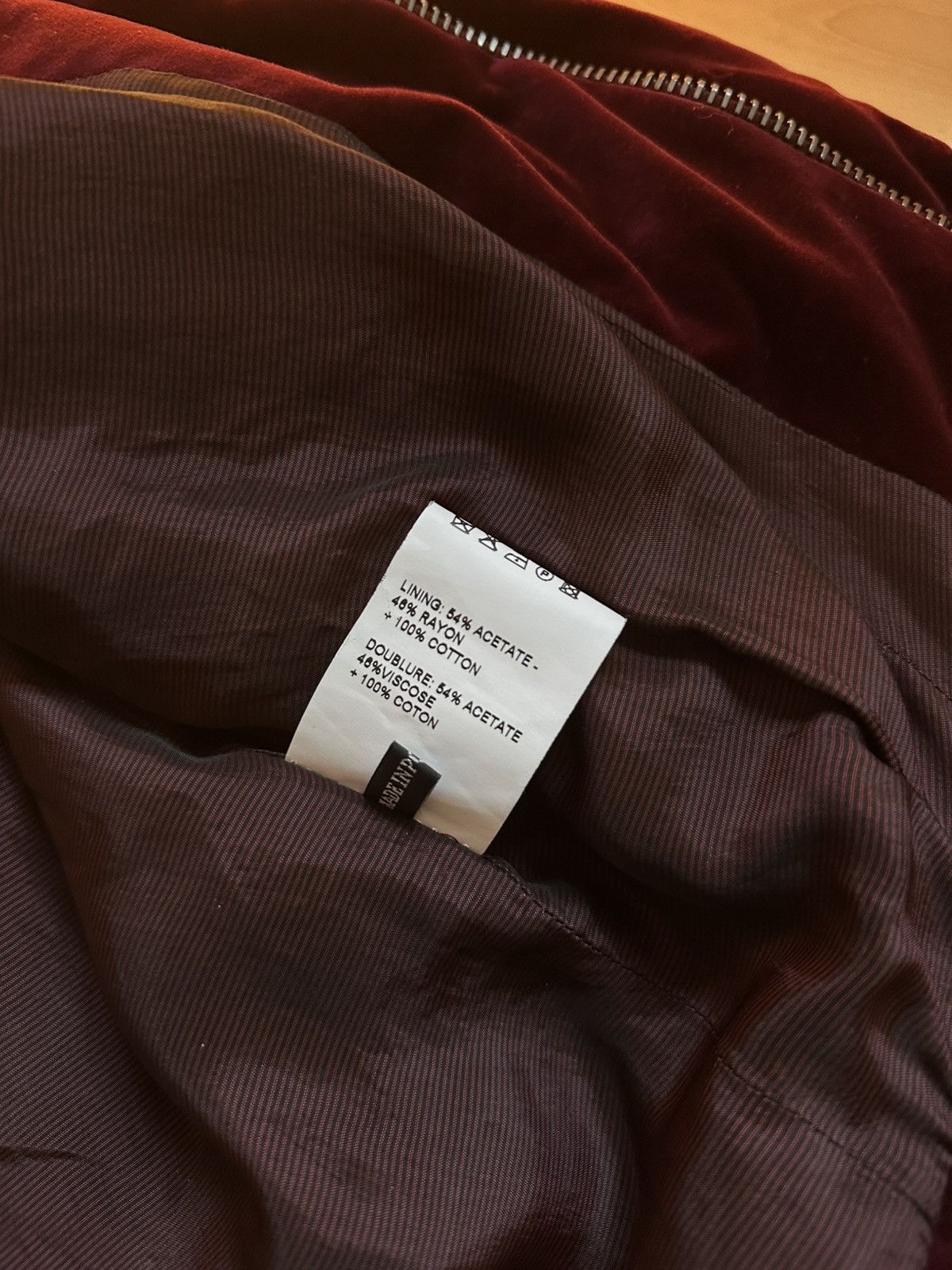 Haider Ackermann Haider Ackermann Red Velvet Bomber Size US XXS / EU 40 - 3 Thumbnail