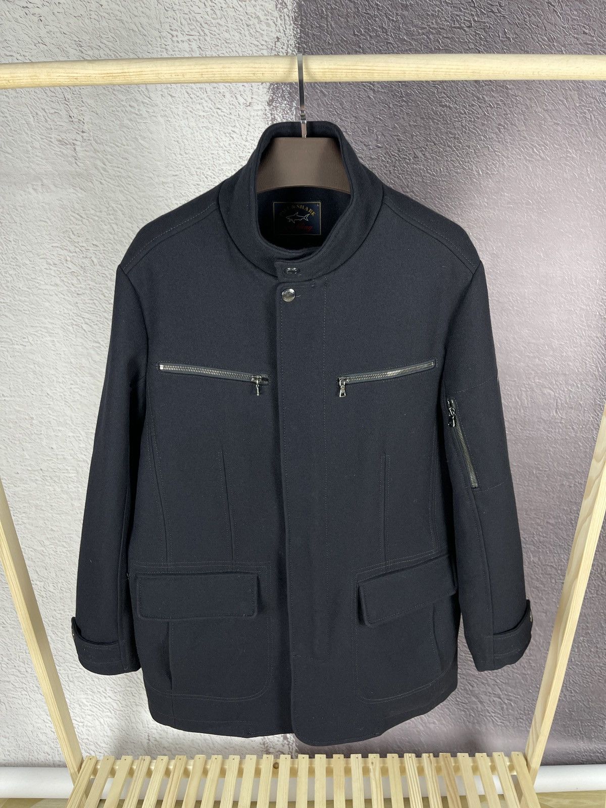 Paul & Shark Paul & Shark wool single-breasted coat zipper pockets Size US L / EU 52-54 / 3 - 1 Thumbnail