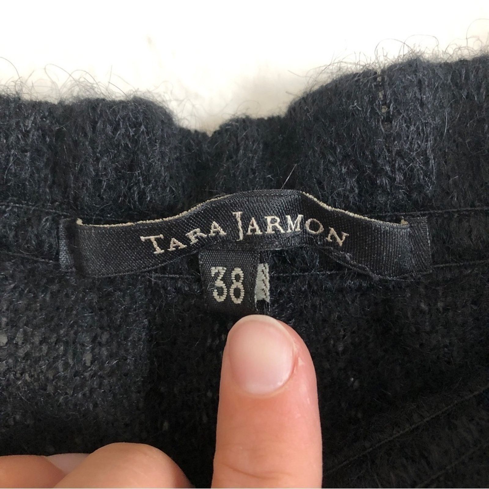 Tara Jarmon Tara Jarmon Kemi Black Knit Mohair Ruffle Peplum Tank Top Size M / US 6-8 / IT 42-44 - 2 Thumbnail