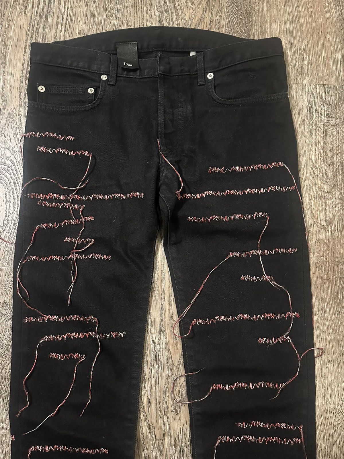 Dior FW16 Dior Red Stitch Jeans Size US 30 / EU 46 - 2 Thumbnail