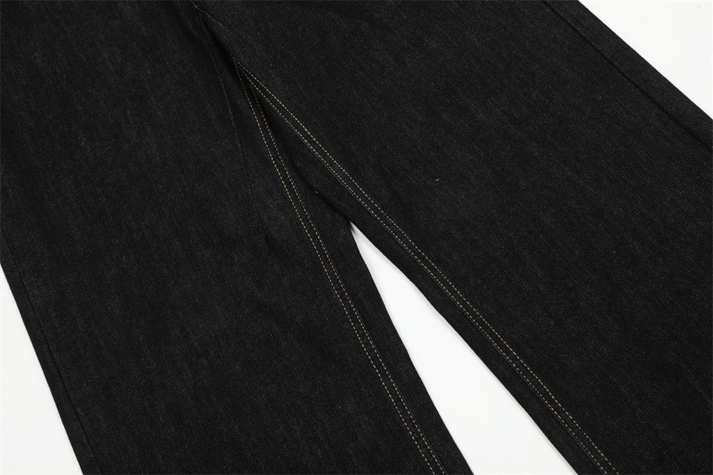 Japanese Brand Trendy men's contrasting stitched loose casual jeans Size US 32 / EU 48 - 4 Thumbnail