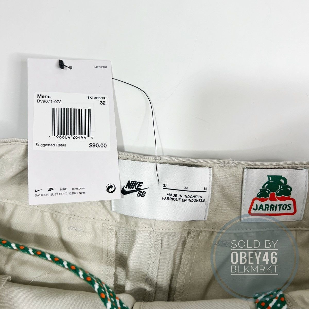 Nike Nike SB Jarritos Chino Shorts Tan Khaki Unreleased Size 32 Size US 32 / EU 48 - 3 Thumbnail