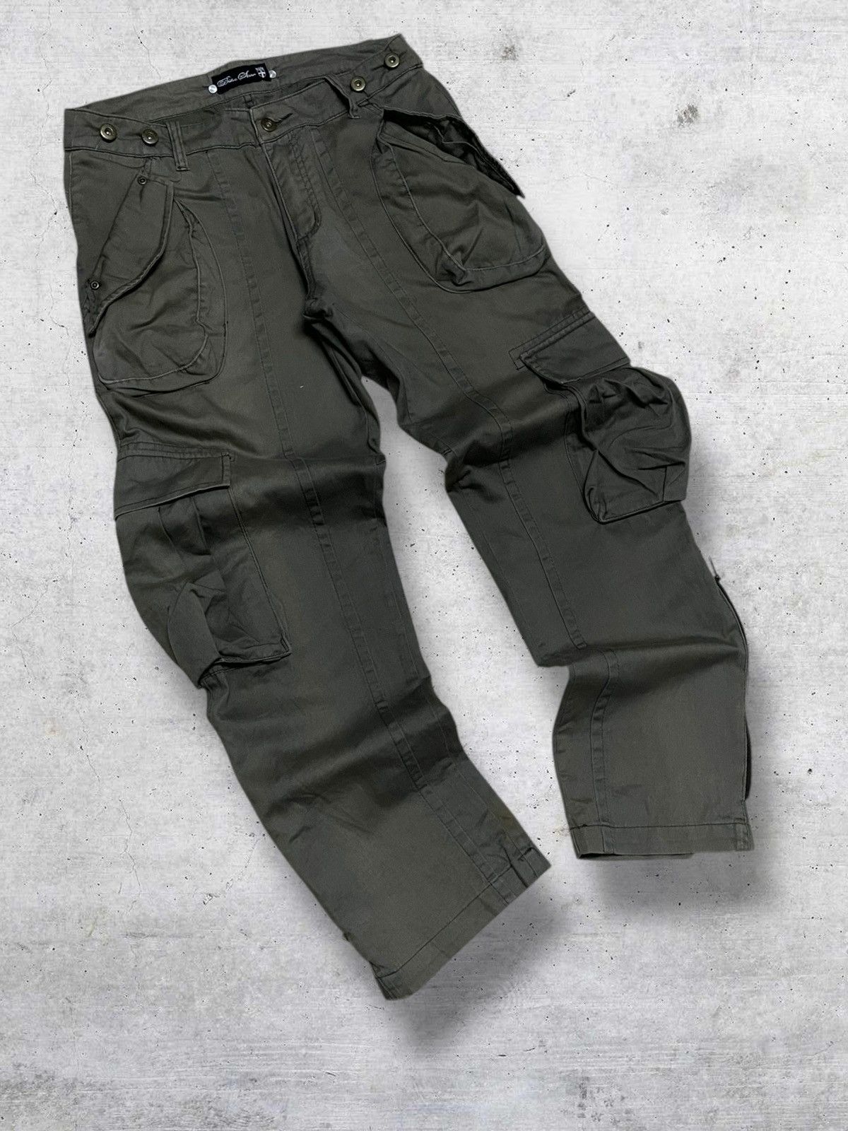 Beauty Beast VINTAGE BIKE STAR JAPAN 90S UTILITY CARGO COMBAT PANT FADED Size US 30 / EU 46 - 2 Thumbnail