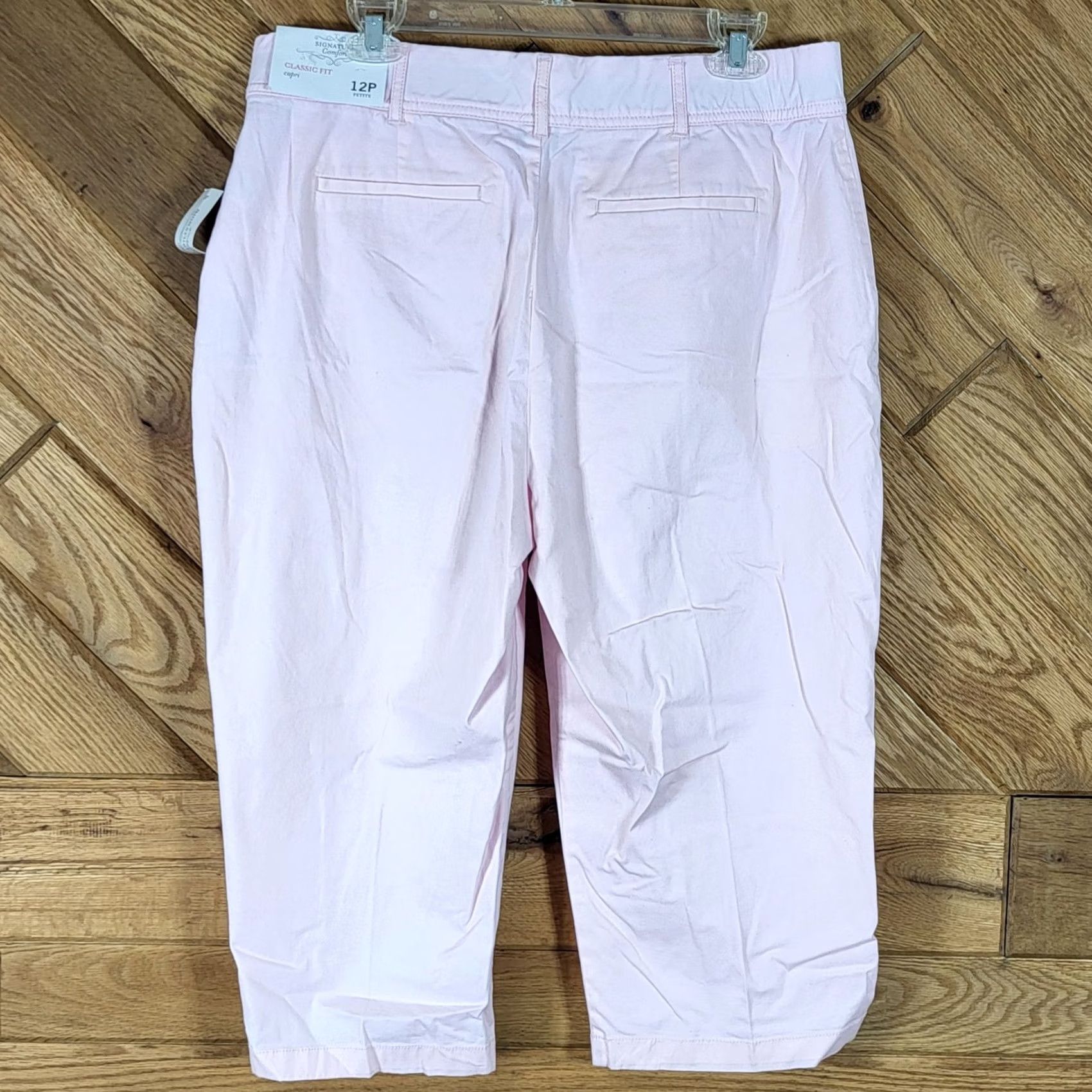 Vintage Christopher Banks Capri Pants Pink 12P Petite Flat Front Cotton Spandex Signature Comfort Women Pants Capri 12P Pink Mens? Size 34" / US 12 / IT 48 - 7 Thumbnail