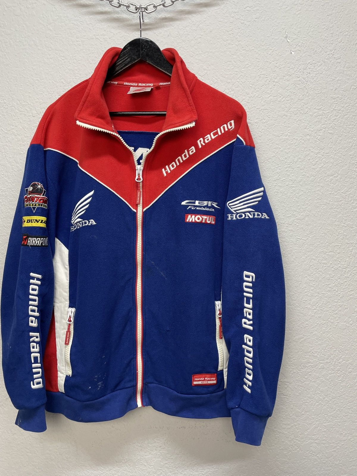Honda Vintage Y2K Honda Official Racing Teddy Fleece Jacket Size US L / EU 52-54 / 3 - 3 Thumbnail