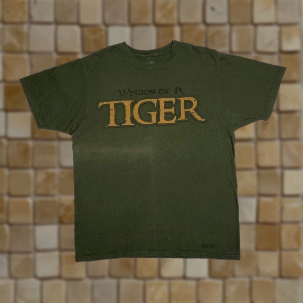 Vintage Busch Gardens Wisdom Of A Tiger Souvenir Graphic T-Shirt Large Mens Green Short Sleeve Cotton Size US L / EU 52-54 / 3 - 1 Thumbnail