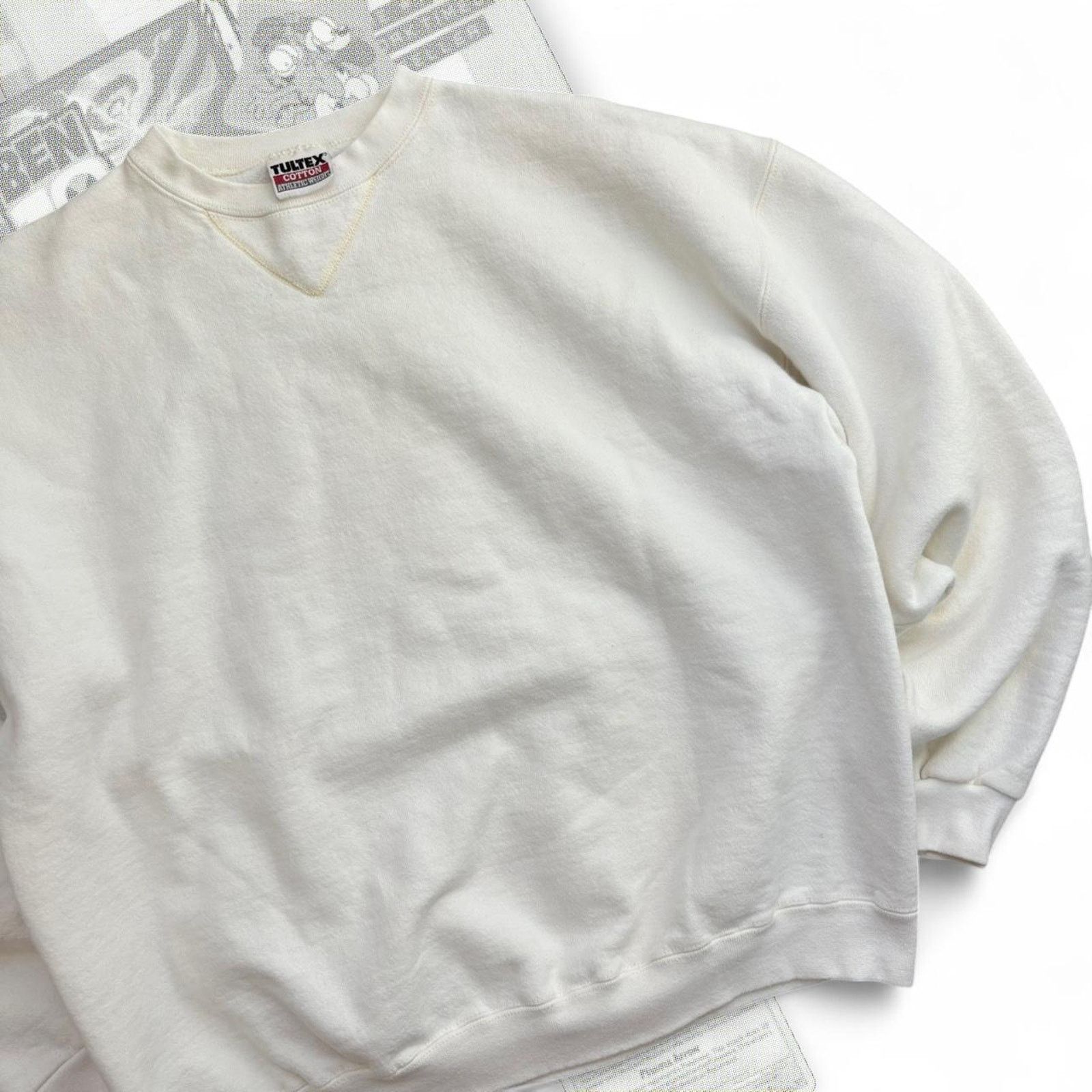 Tultex Blank white cream vintage Size US L / EU 52-54 / 3 - 3 Thumbnail