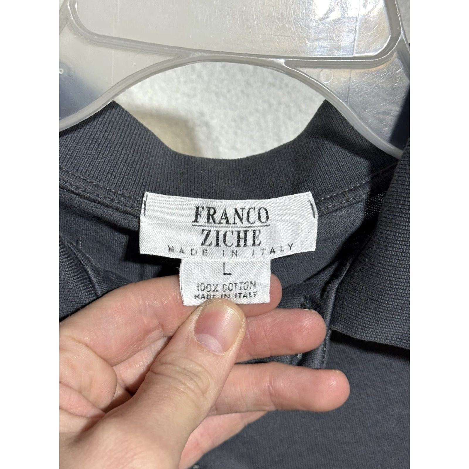 Vintage VINTAGE Franco Ziche Men’s Blue Cotton Button-Up Polo Shirt 90s Casual, Travel Regular L Short Sleeve Made in Italy Men Size US L / EU 52-54 / 3 - 2 Thumbnail