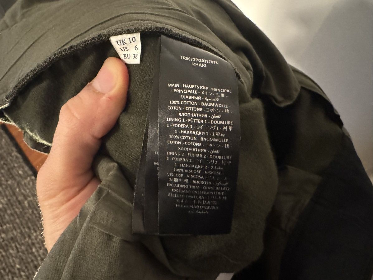 JW Anderson J. W. Anderson Double Hem Cargo Trousers Velvet Green Khaki Size US 31 - 10 Thumbnail