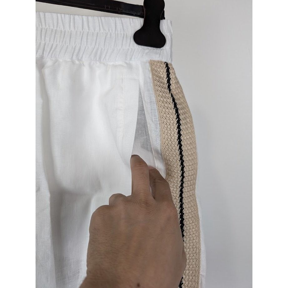 Palm Angels o1rshd1 PA Monogram Track Short in Off White/Black Size US 32 / EU 48 - 6 Thumbnail