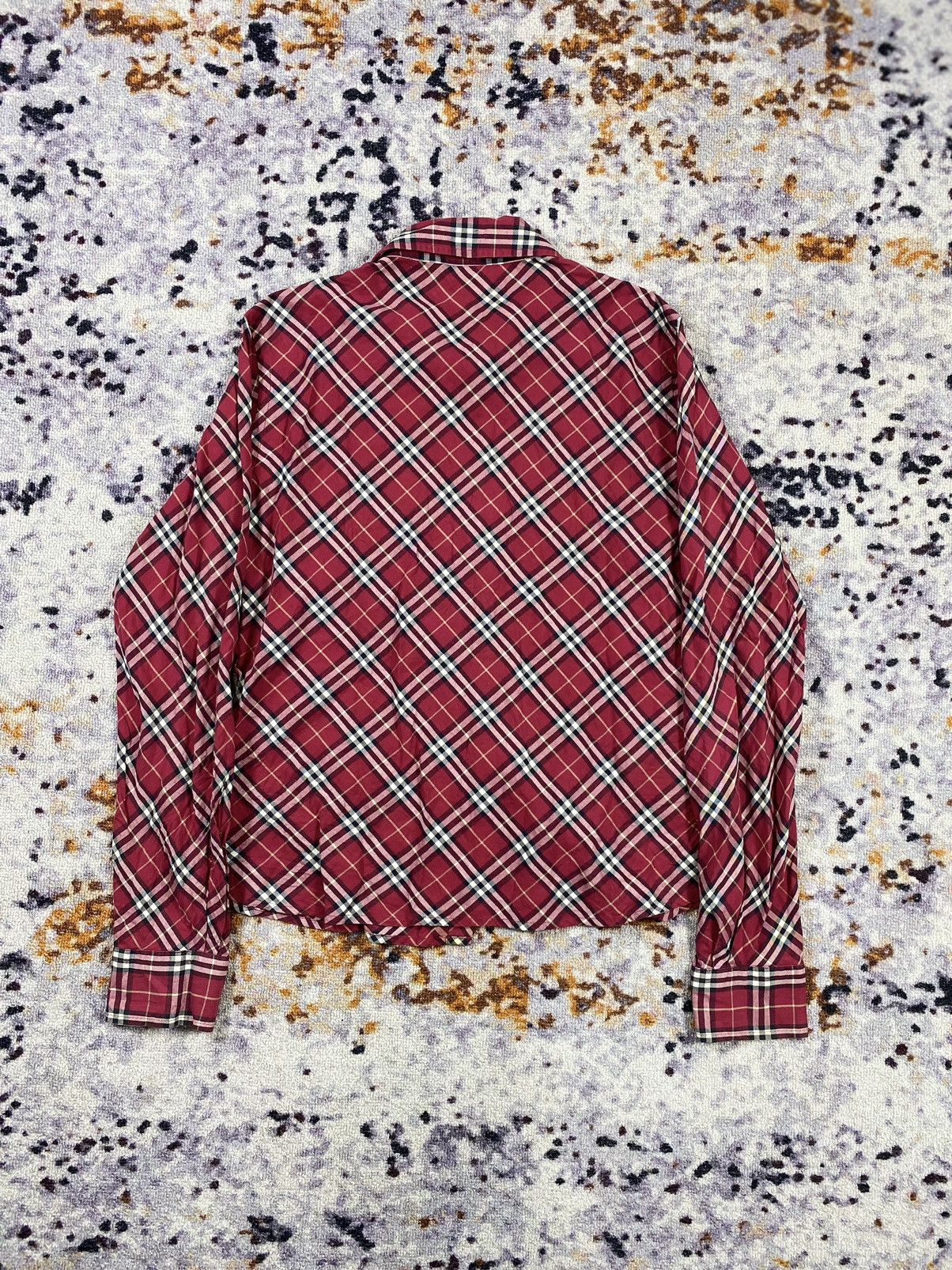 Burberry × Burberry Prorsum × Vintage BURBERRY SHIRT NOVA CHECK RED Size L / US 10 / IT 46 - 2 Thumbnail