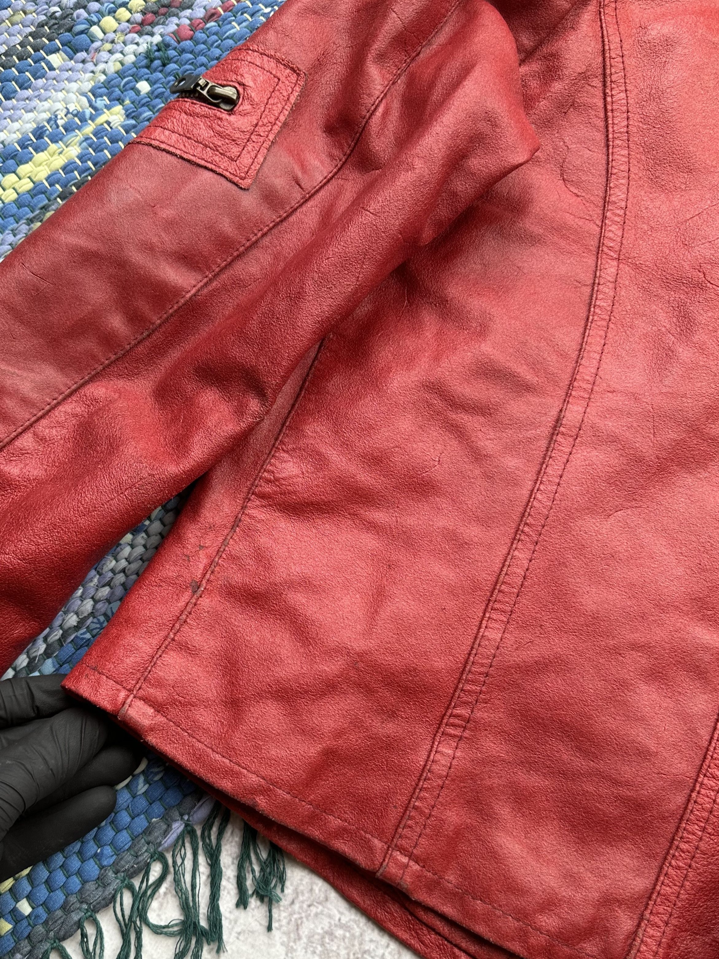 Japanese Brand Vintage Cropped Leather Jacket A511D15(438) Size M / US 6-8 / IT 42-44 - 7 Thumbnail
