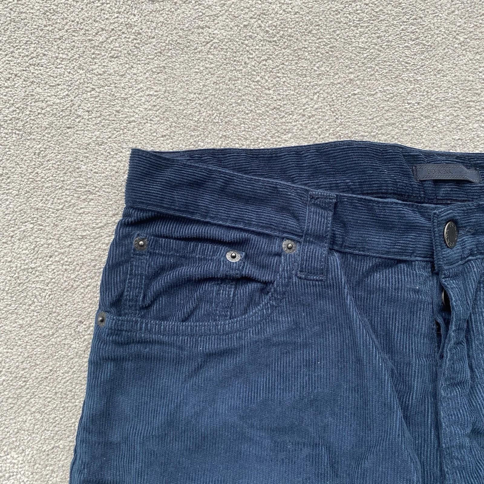 Prada Prada Corduroy Trousers 30” Waist Navy Blue Size US 30 / EU 46 - 6 Thumbnail