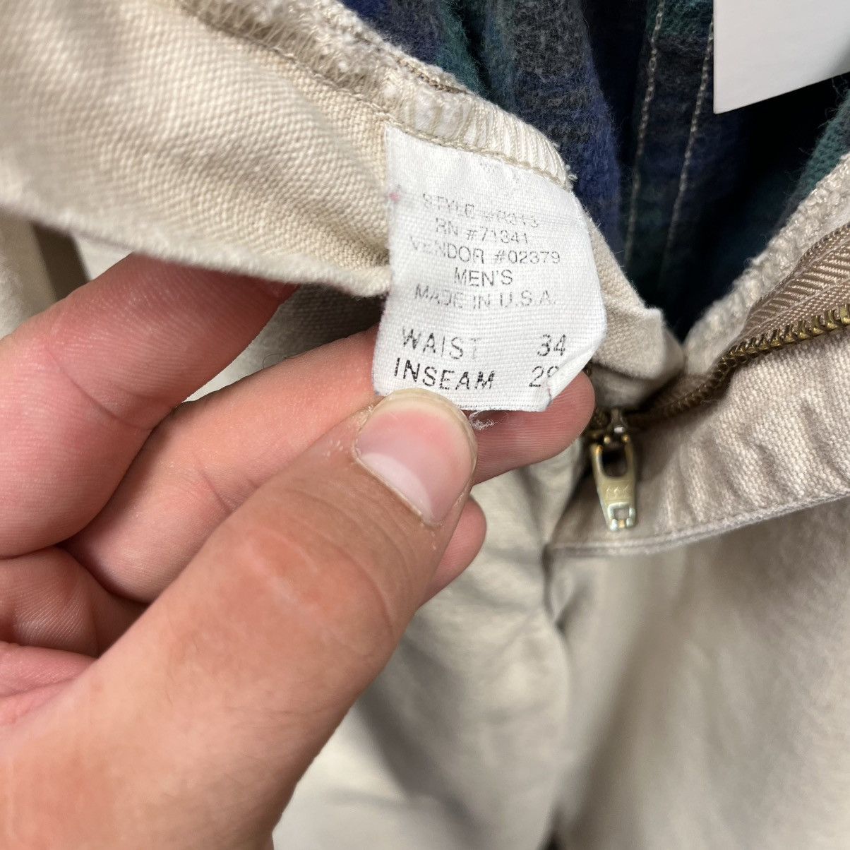 L.L. Bean × Vintage Vintage L.L. Bean Khaki Pleated Insulated Lined Pants 34x29 Size US 34 / EU 50 - 4 Thumbnail