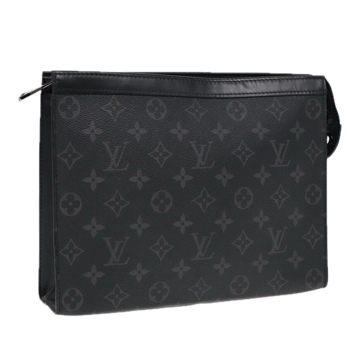 Louis Vuitton LOUIS VUITTON Monogram Eclipse Pochette Voyage MM Clutch Bag Size ONE SIZE - 1 Thumbnail