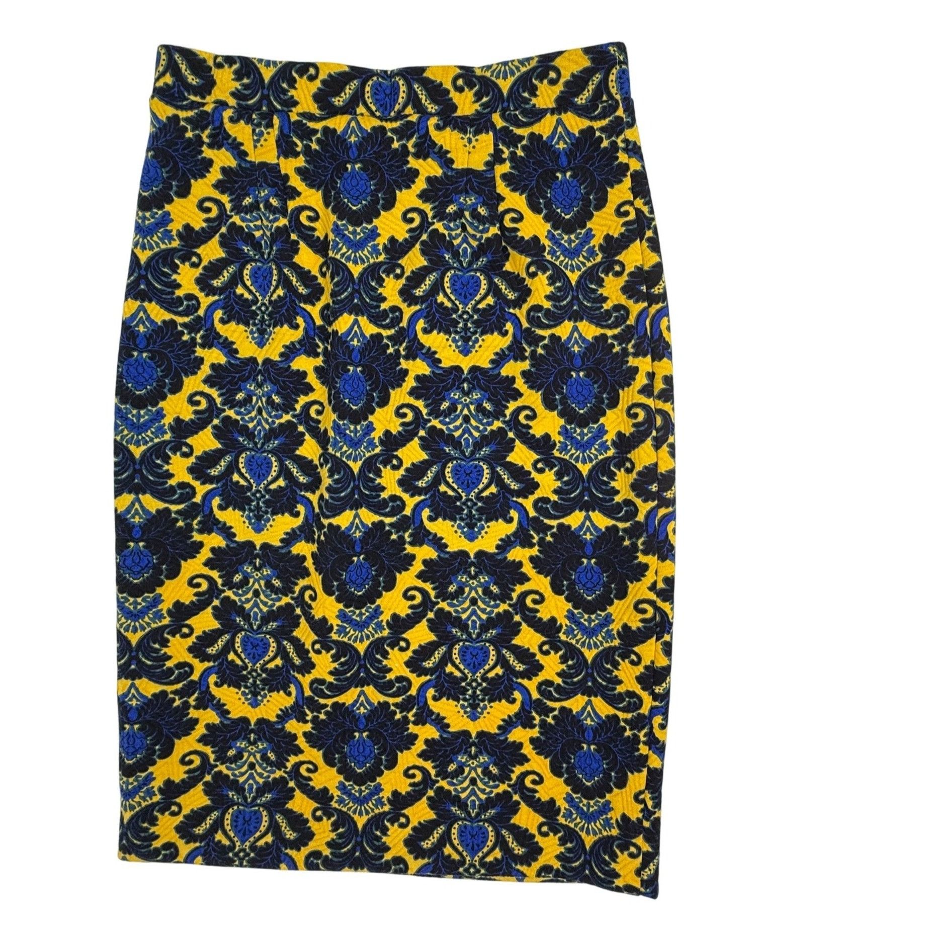 Other Brixon Ivy Stitch Fix Blue & Yellow Floral Print Jersey Knit Size 28" / US 6 / IT 42 - 4 Thumbnail