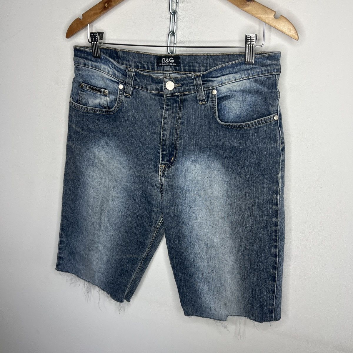 Dolce & Gabbana VINTAGE DOLCE GABBANA DENIM SHORTS JEANS JAPANESE Y2K RAP Size US 33 - 6 Thumbnail
