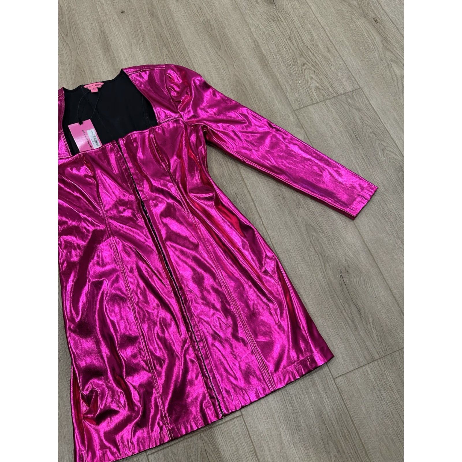 Betsey Johnson Betsey Johnson Barbie Pink Faux Leather Corset Mini Dress NWT Large L Women Corset Dress Size L / US 10 / IT 46 - 2 Thumbnail