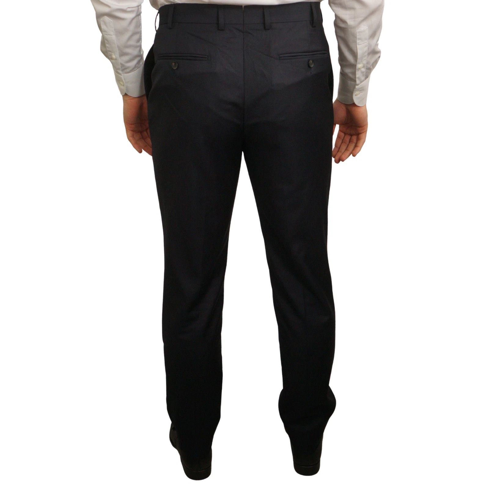 Men Suitsupply 3 Piece Suit La Spalla Navy 110\'S Wool US42L