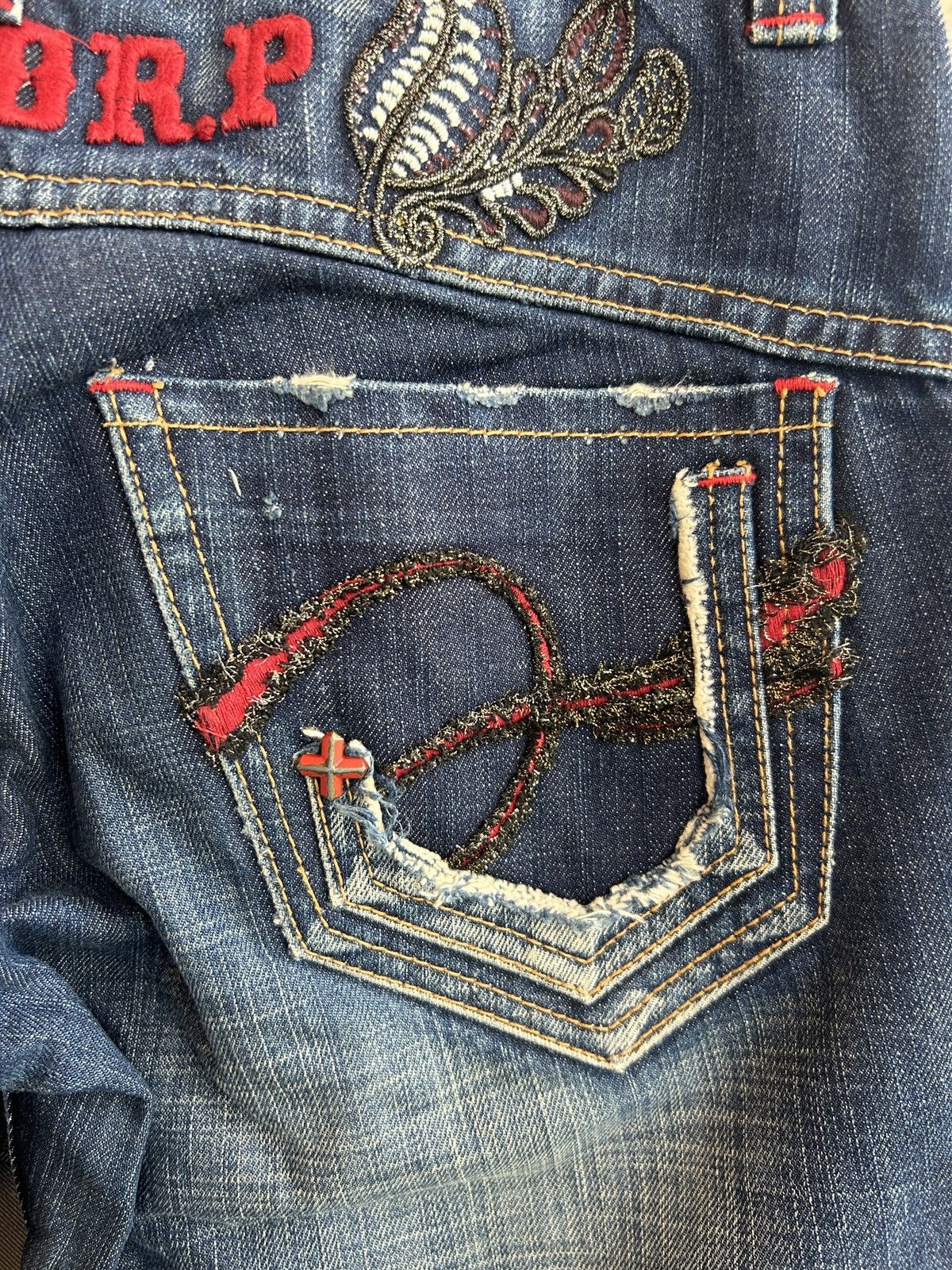 If Six Was Nine 90s Studio RP Faded Flared Bootcut Denim Pants Lgb Style Size US 26 / EU 42 - 12 Thumbnail