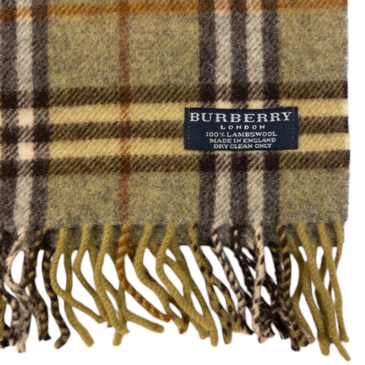 Burberry Vintage Burberry Nova Check Lambswool Tassel Scarf Size ONE SIZE - 2 Thumbnail