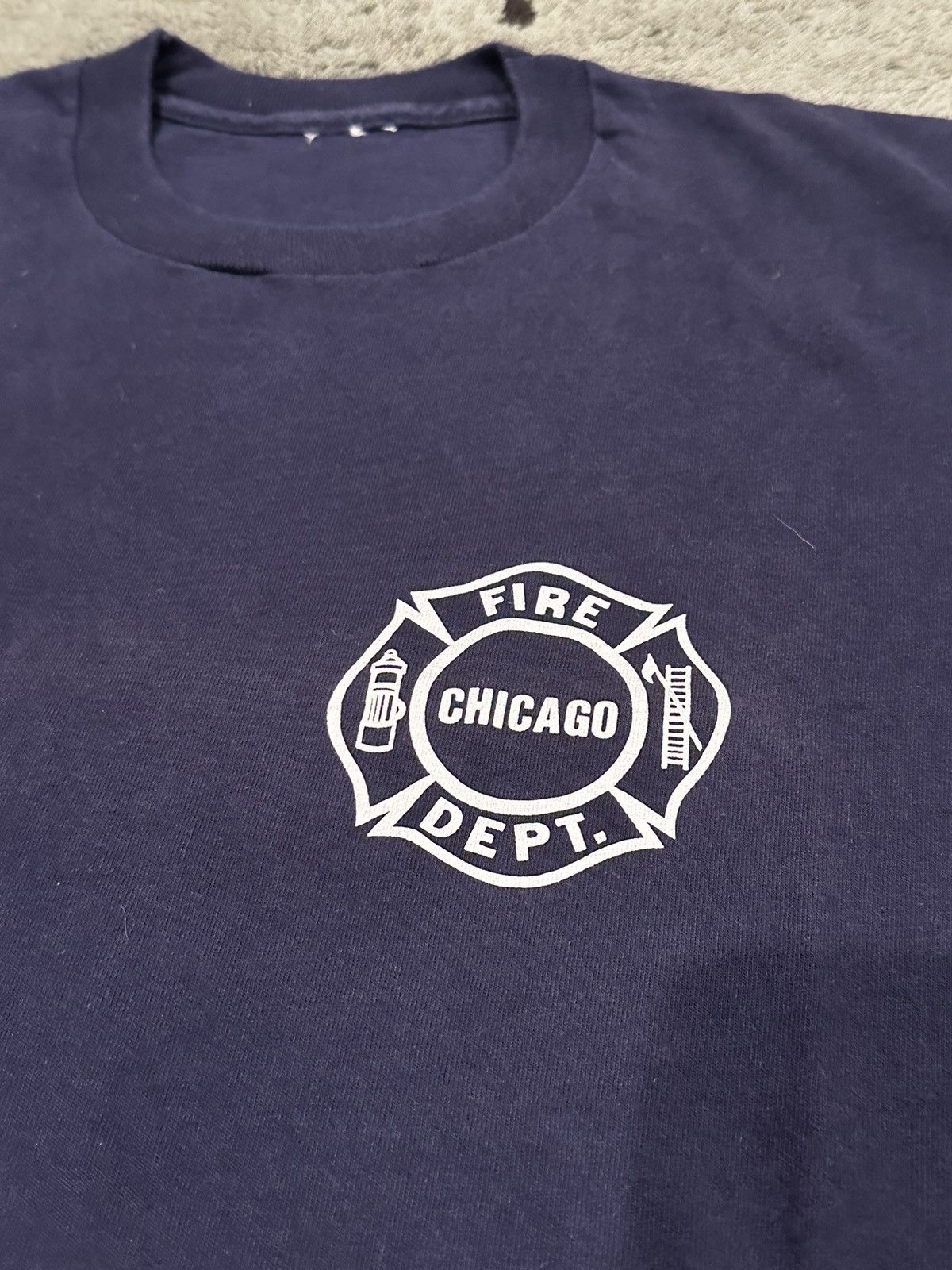 Vintage Vintage 70’s “Chicago Fire Dept.” Single Stitch Tee Size US M / EU 48-50 / 2 - 3 Thumbnail