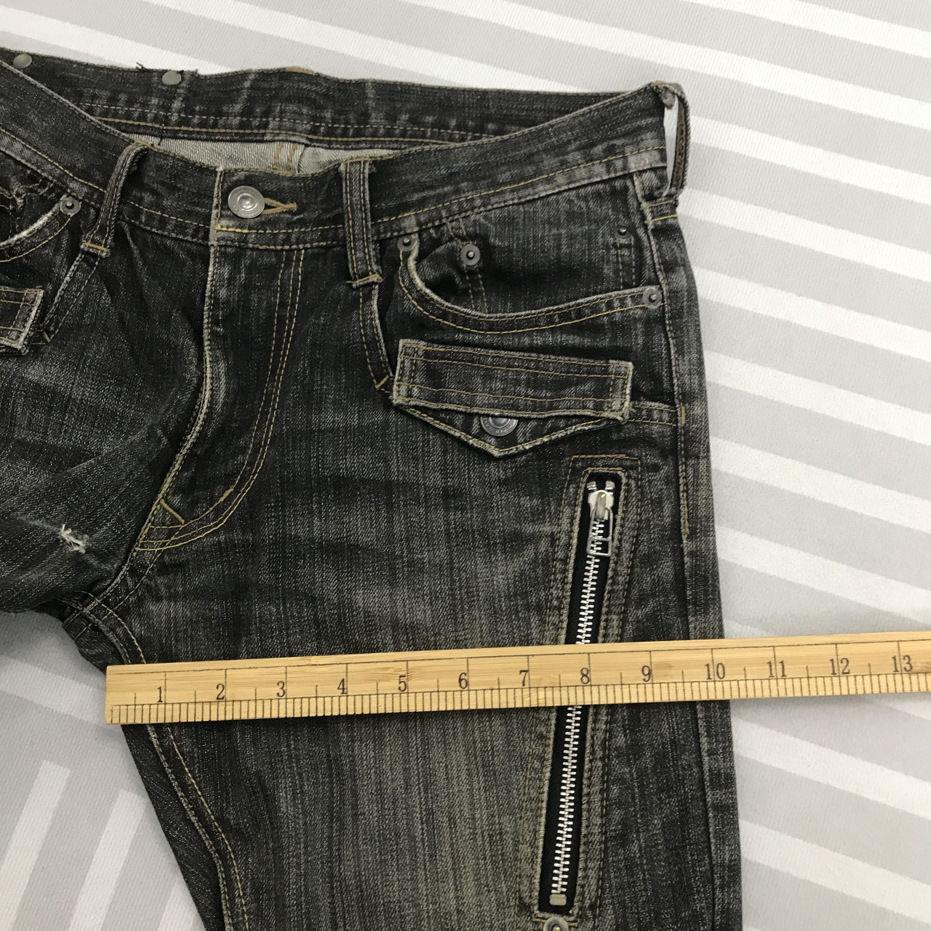 Japanese Brand × Vintage Vintage Edge rupert Distressed Black Denim jeans pant Size US 29 - 11 Thumbnail