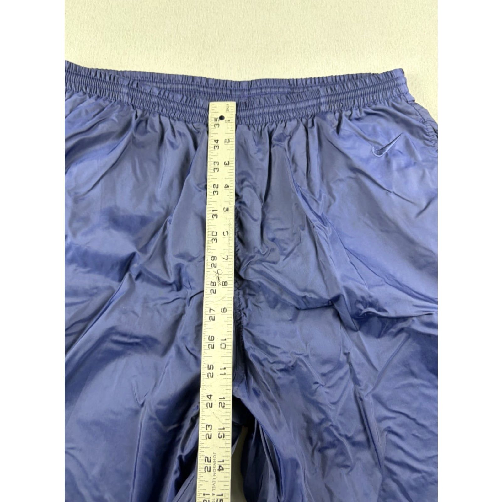 Nike VINTAGE Nike Windbreaker Pants Men’s XL Blue Nylon Jogger 90s Swoosh Elastic Waist Trainers Running Gym & Training Men Size US 36 / EU 52 - 8 Thumbnail