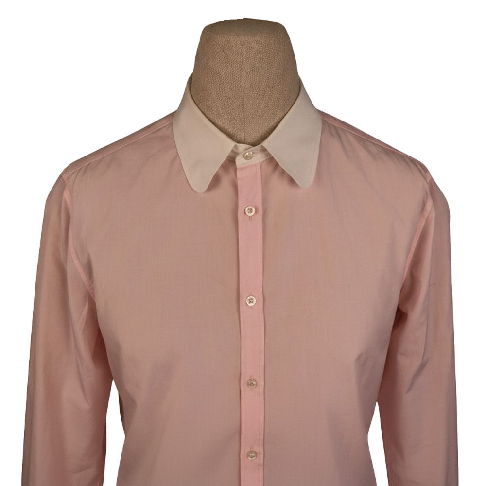 Gucci Gucci Pink Shirt with White Contrast Collar Size US M / EU 48-50 / 2 - 2 Thumbnail