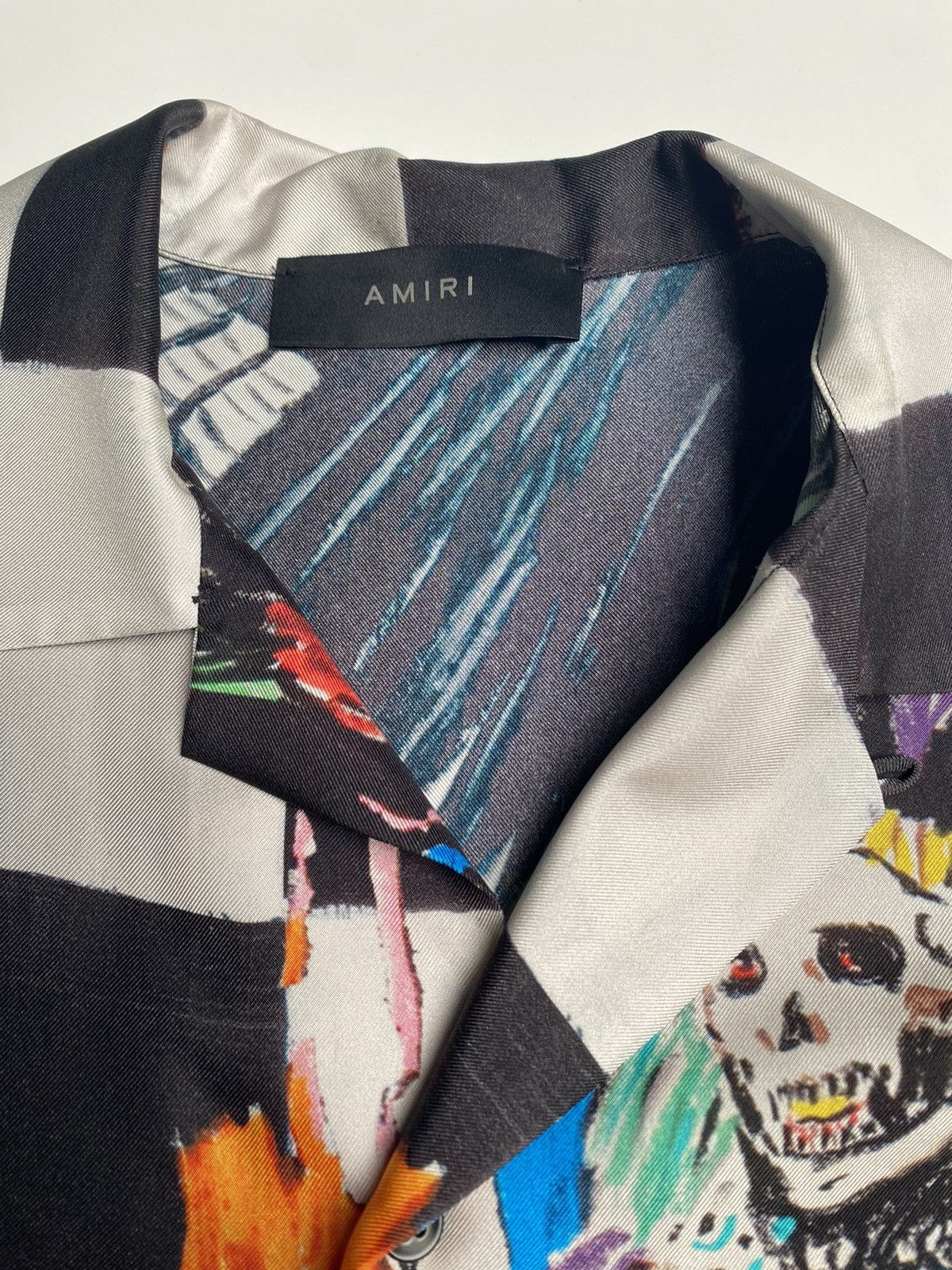 Amiri × Wes Lang AMIRI & WES LANG SILK SKULL PRINT BOWLING SHIRT FROM AW22 Size US L / EU 52-54 / 3 - 4 Thumbnail