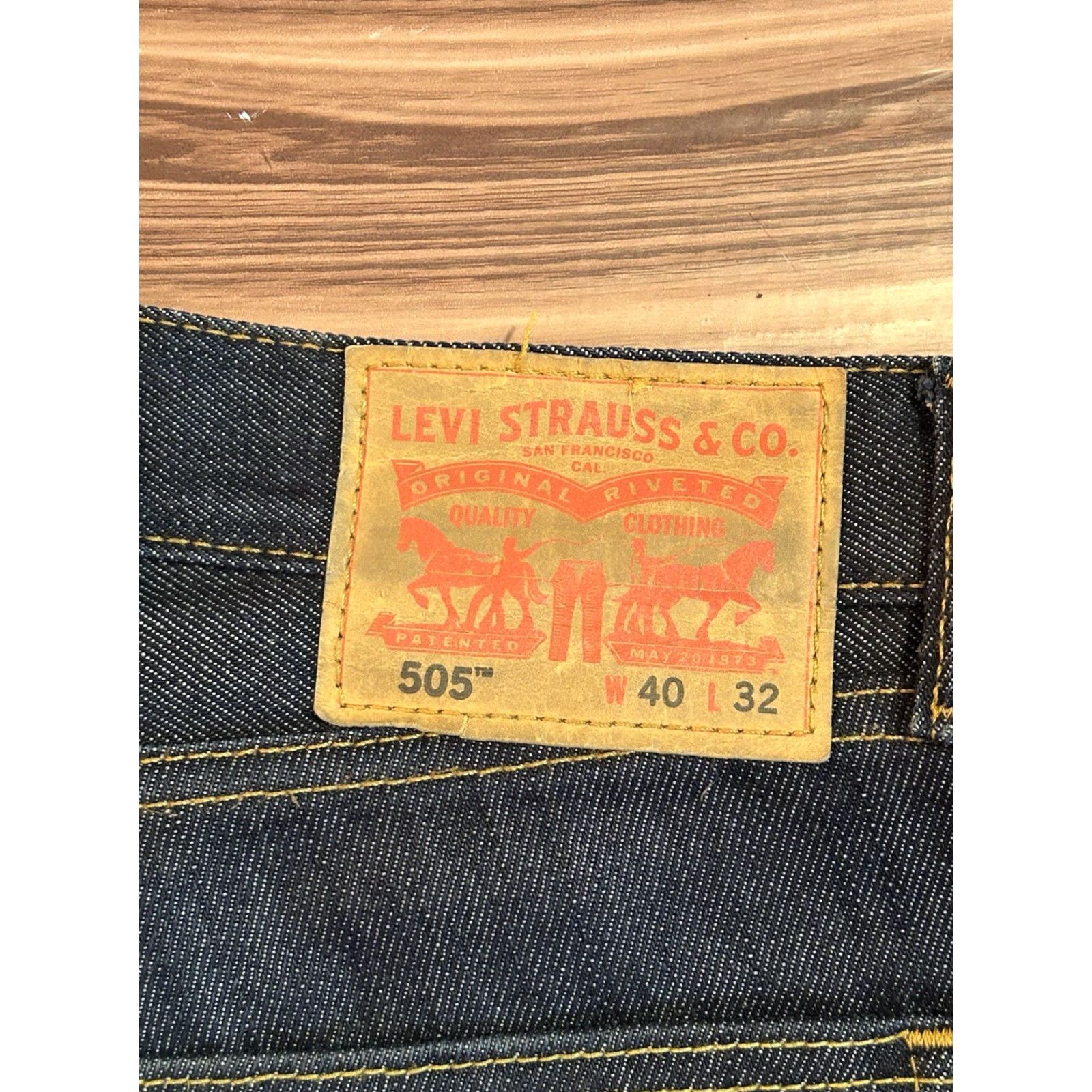 Levi's Levi's 505 Jeans Mens 40x32 Straight Leg Stretch Denim | 5-Pocket Blue Regular Rise Mid 40 Regular Mens Jeans Size US 40 / EU 56 - 3 Thumbnail