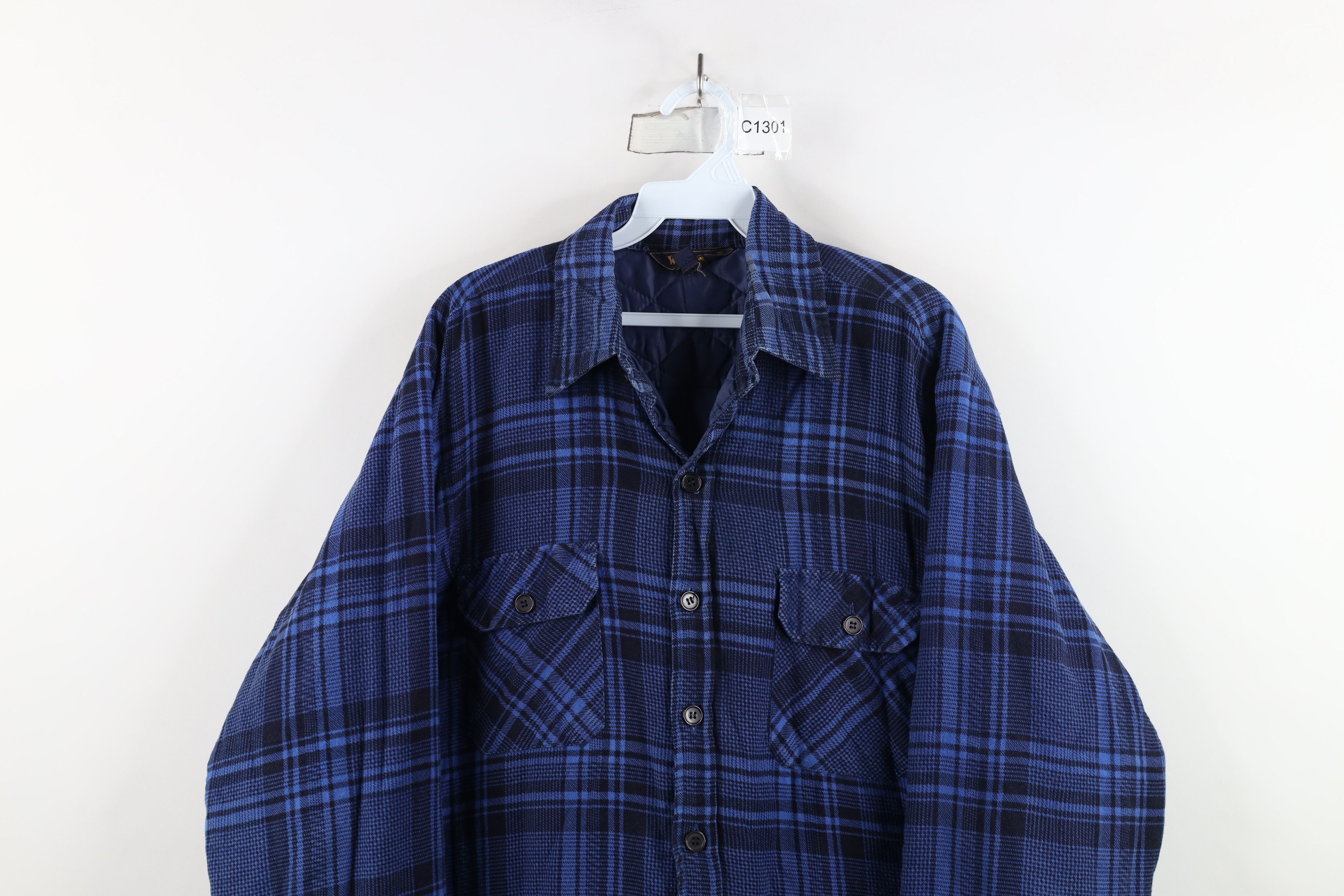 Vintage Vintage 70s Streetwear Quilted Flannel Shirt Jacket Size US L / EU 52-54 / 3 - 2 Thumbnail