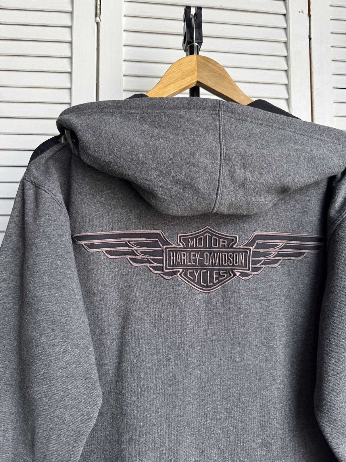 Harley Davidson Vintage Harley Davidson Big Logo Black Zip Up Hoodie Size US S / EU 44-46 / 1 - 9 Thumbnail