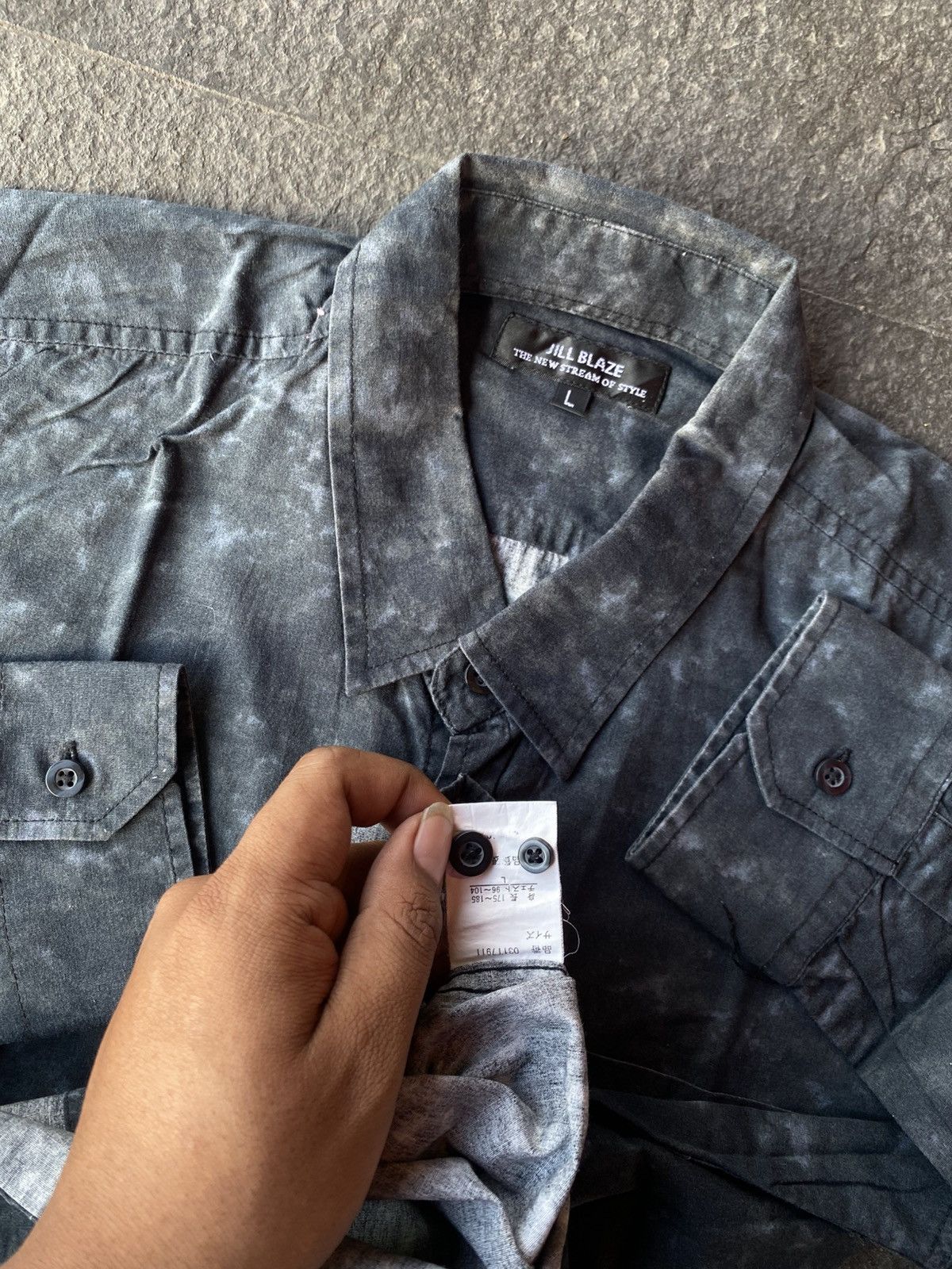 Japanese Brand Jill blaze dyed shirts button ups lgbstyle ifsixwasnine Size US L / EU 52-54 / 3 - 4 Thumbnail