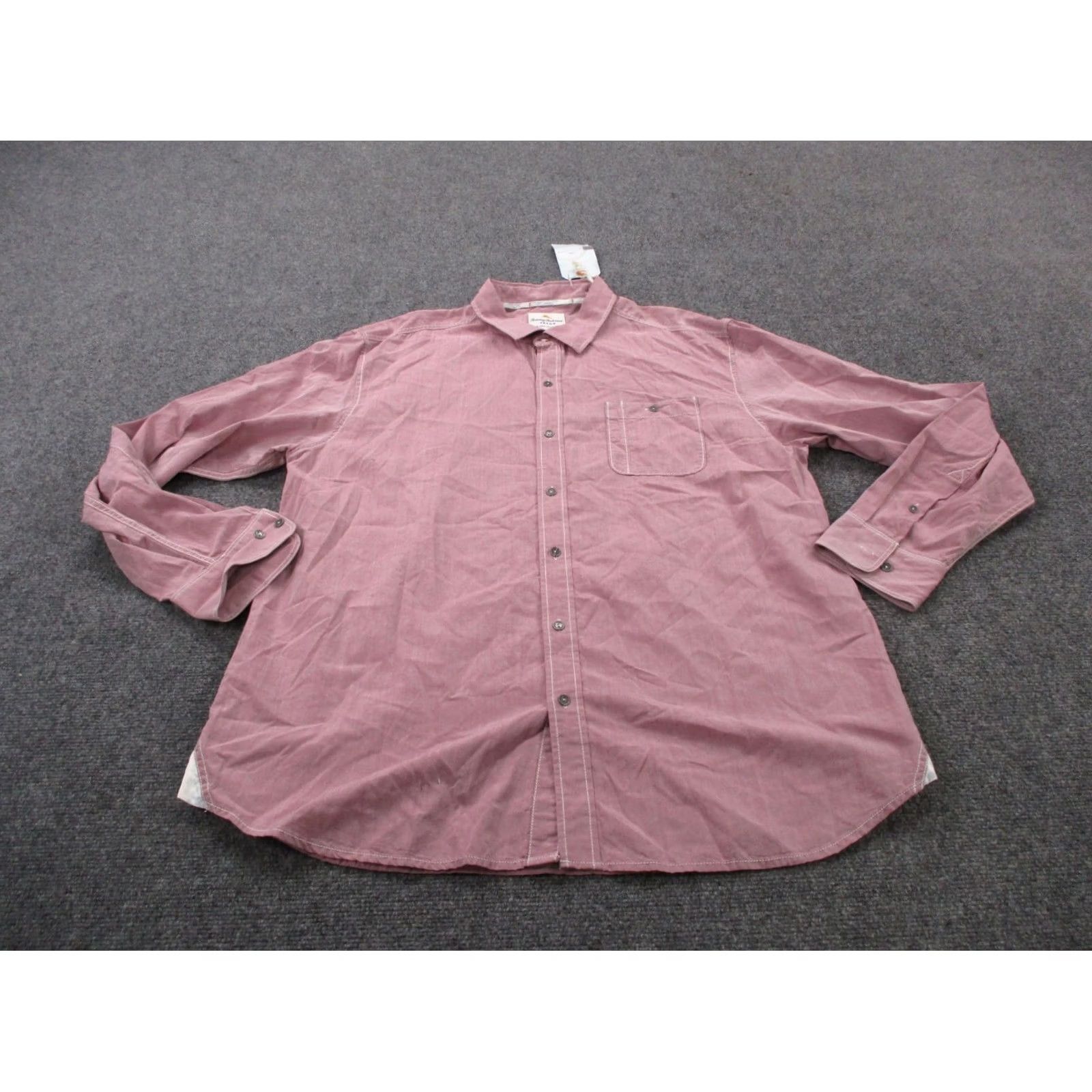 Tommy Bahama Tommy Bahama Shirt Mens XL Pink Island Crafted Perfect Fit Button-Up Casual Business Short Sleeve Shirt Size US XL / EU 56 / 4 - 2 Thumbnail