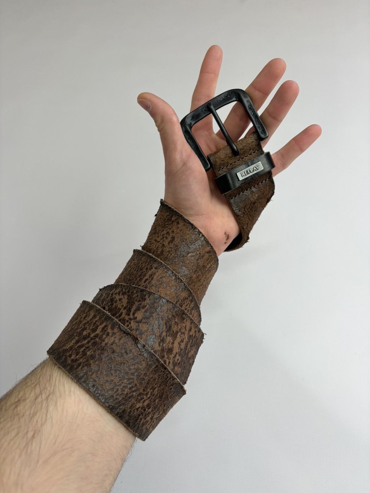 Hysteric Glamour Vintage Replay Distressed Leather Belt Archive Italian Brand Size 34 - 1 Thumbnail