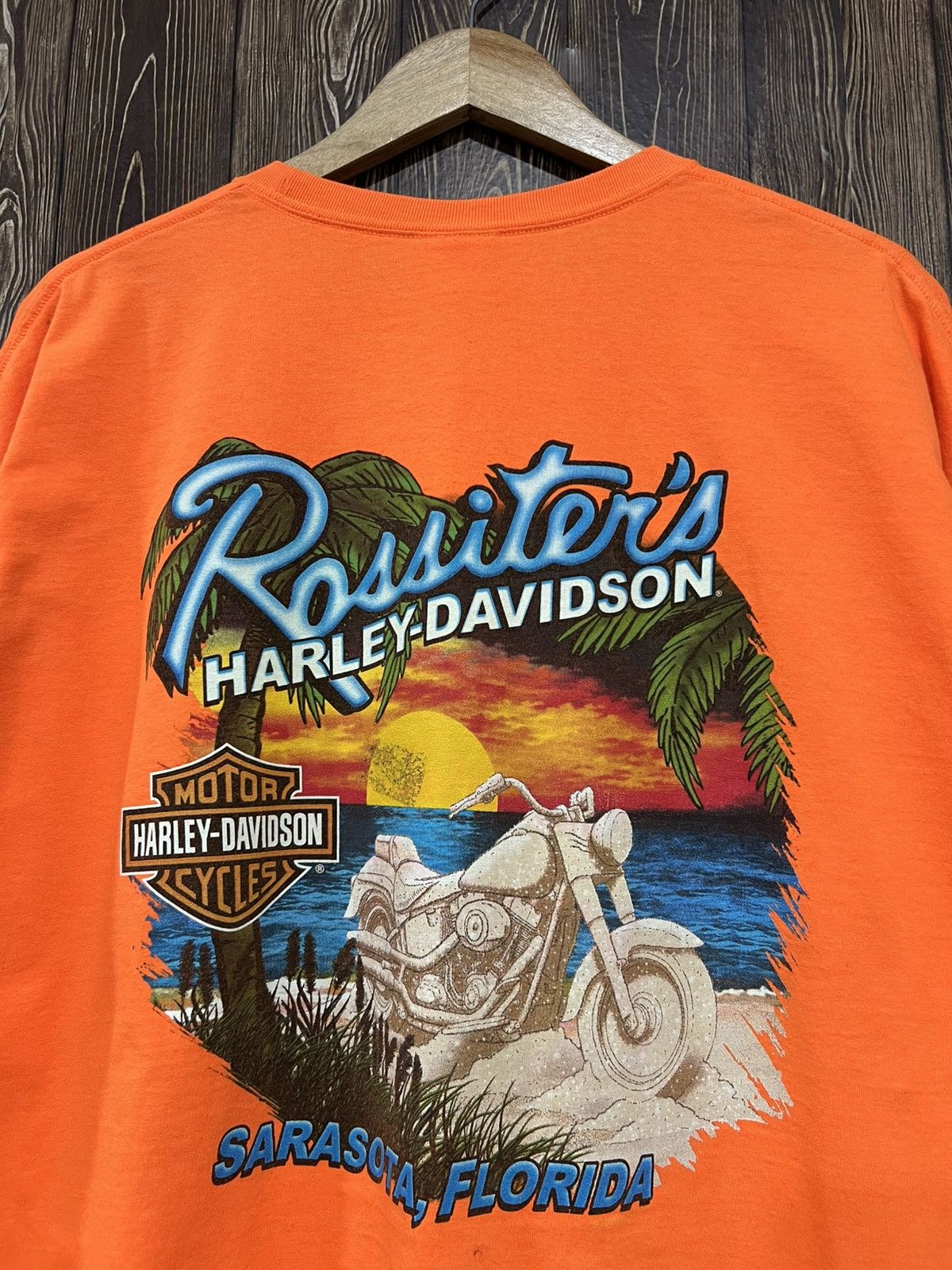 Harley Davidson Vintage Y2K Harley Davidson Rossiters Tshirt Size US XXL / EU 58 / 5 - 2 Thumbnail