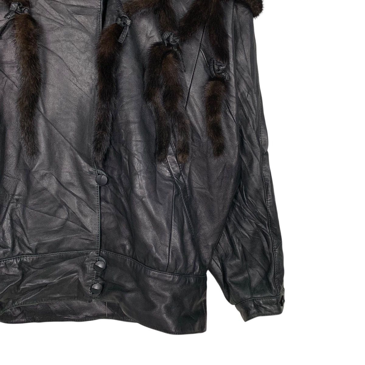 Other Biba Paris Leather Fur Jacket Size M / US 6-8 / IT 42-44 - 4 Thumbnail