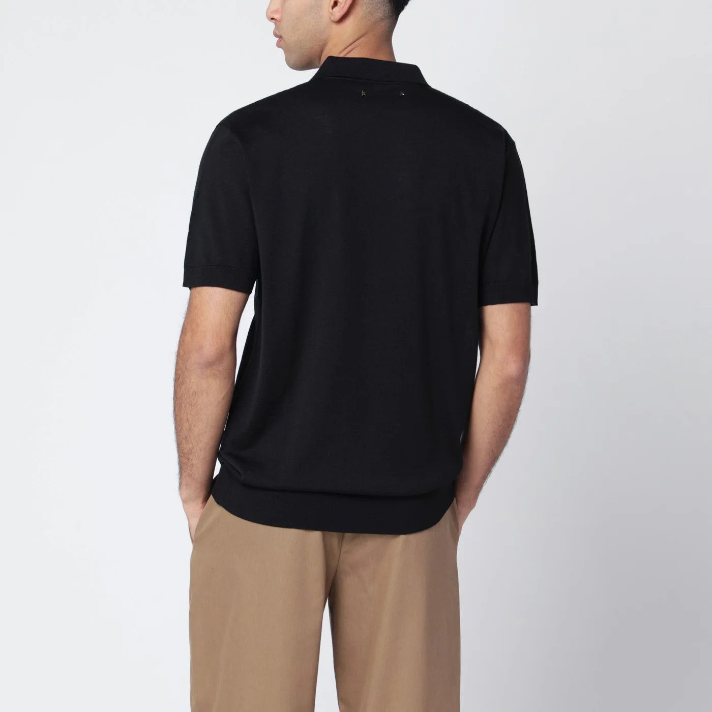 Golden Goose o1d2blof0426 Wool Polo Shirt in Black Size US S / EU 44-46 / 1 - 3 Thumbnail