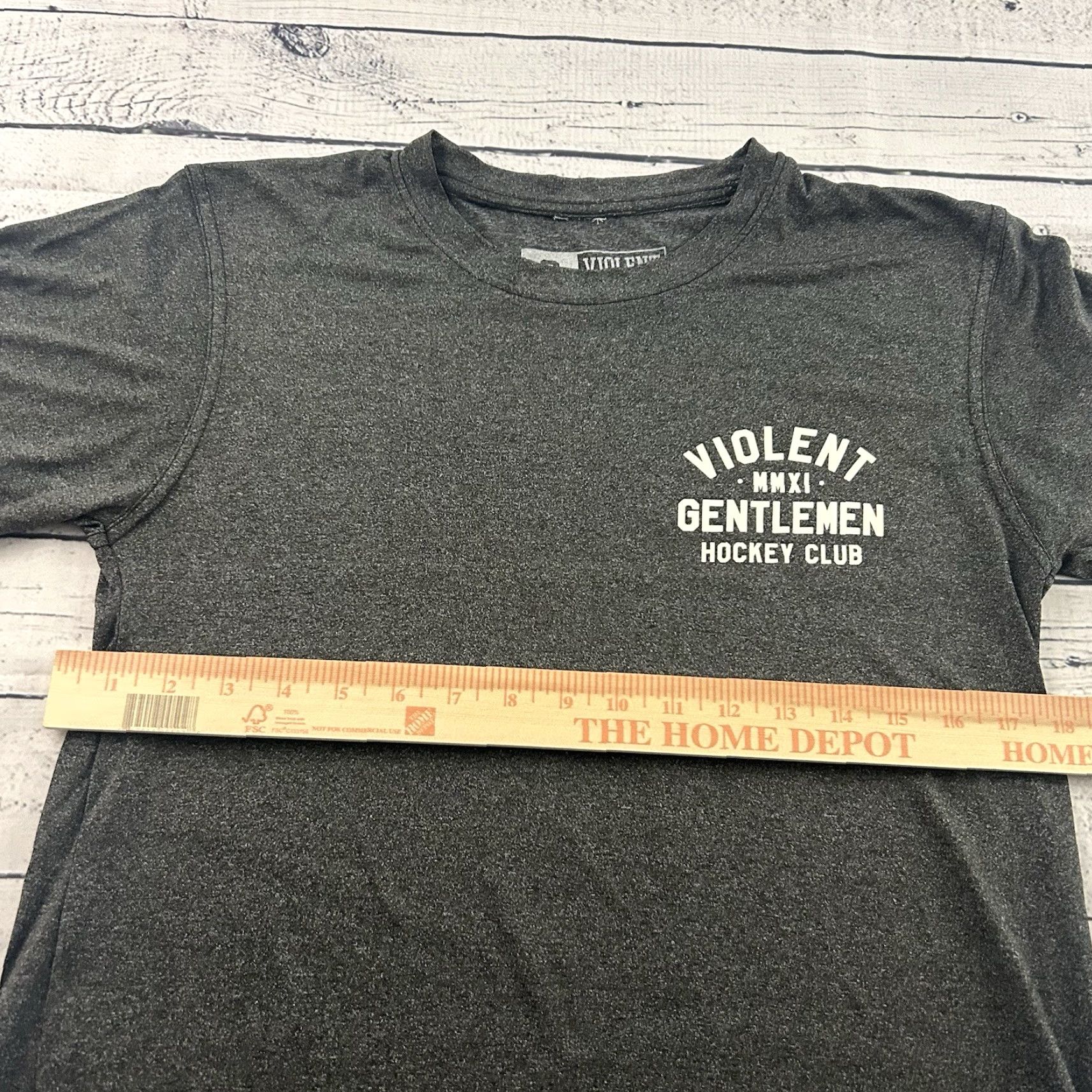 Vintage Violent Gentlemen Hockey Club Short Sleeve Athletic Shirt Mens Small Gray T-Shirt Hockey Activewear Clothing Size US S / EU 44-46 / 1 - 3 Thumbnail