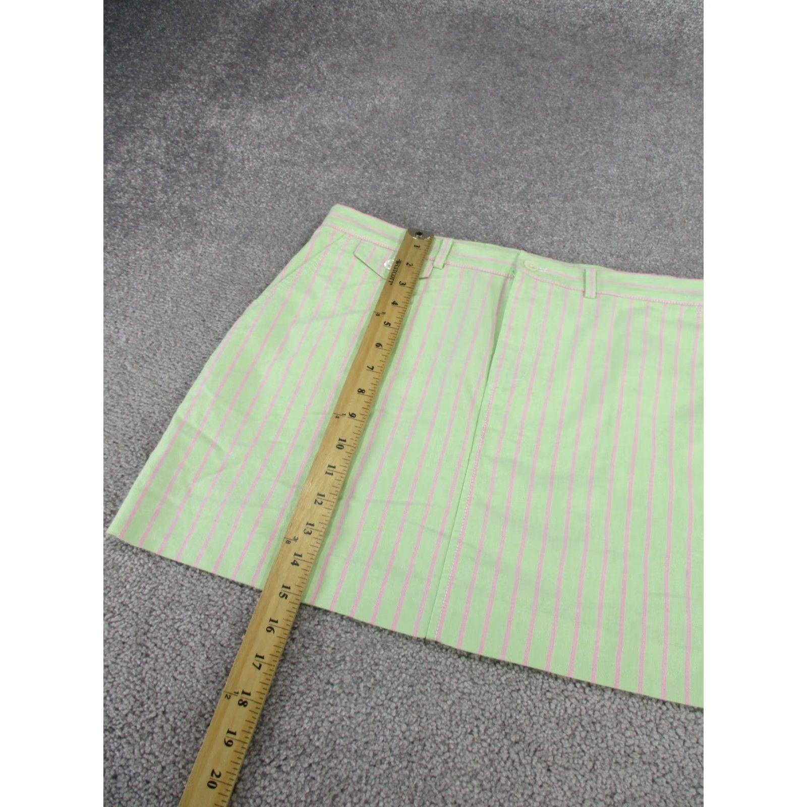 Ralph Lauren Ralph Lauren Skirt Womens 8 Green Pink Stripes Cotton Mini NEW Size 30" / US 8 / IT 44 - 3 Thumbnail