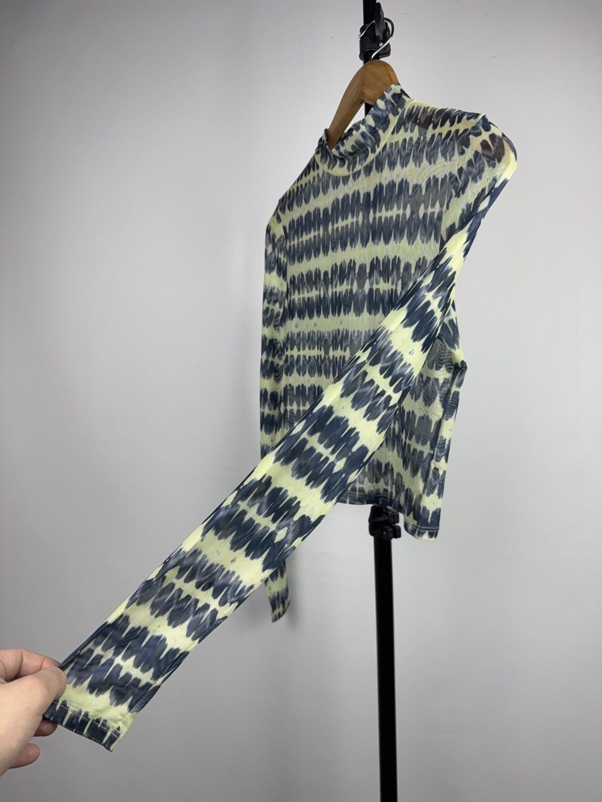 Japanese Brand 00s Save The Queen Jean Paul Gaultier Style Mesh Blouses Size XS / US 0-2 / IT 36-38 - 4 Thumbnail