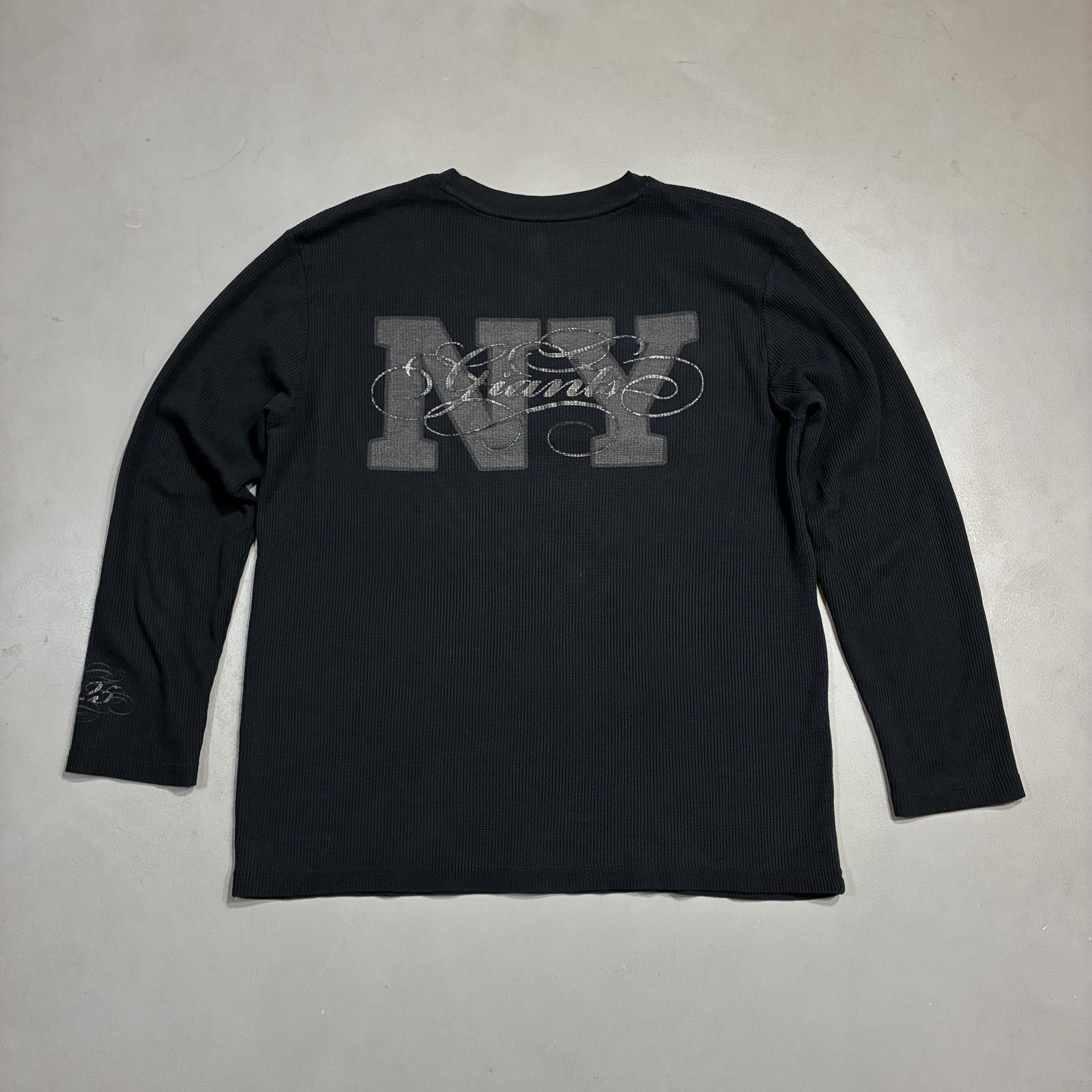 NFL Y2K NY Giants Affliction Style Long Sleeve Thermal Shirt Size US XL / EU 56 / 4 - 5 Thumbnail