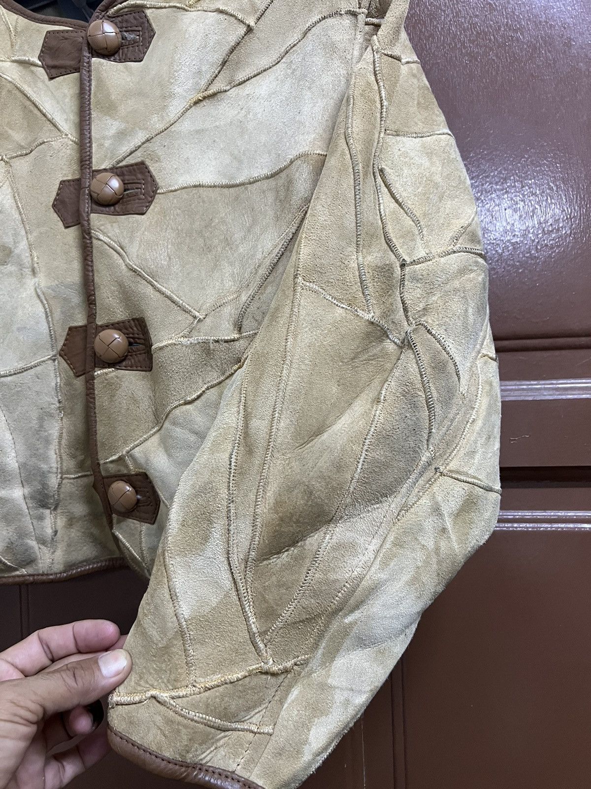 Hai Sporting Gear Vintage Hai Sporting Gearlssey Sherpa PatchworkLeatherJacket Size US M / EU 48-50 / 2 - 18 Thumbnail