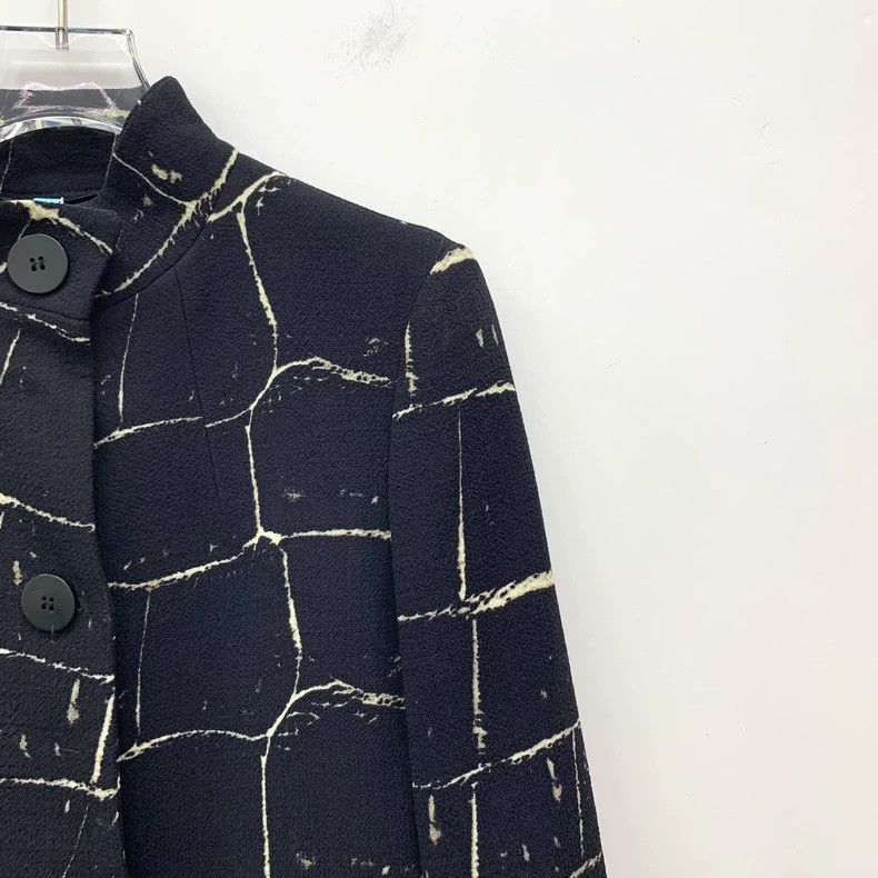 Max Mara Max Mara Black rock wool single-breasted long-sleeved coat Size S / US 4 / IT 40 - 3 Thumbnail